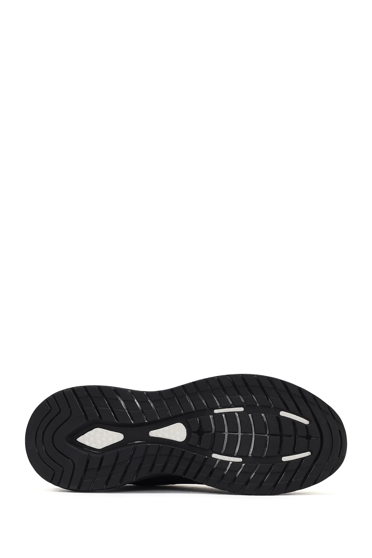 Erkek Siyah Bağcıklı Kalın Tabanlı Deri Sneaker - Image 4