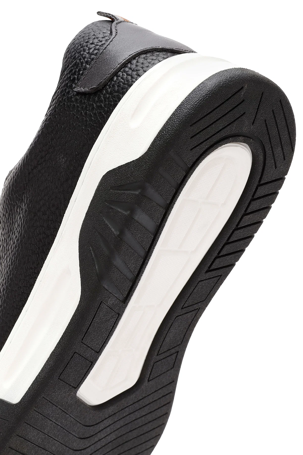 Erkek Siyah Bağcıklı Kalın Tabanlı Deri Sneaker - Image 8