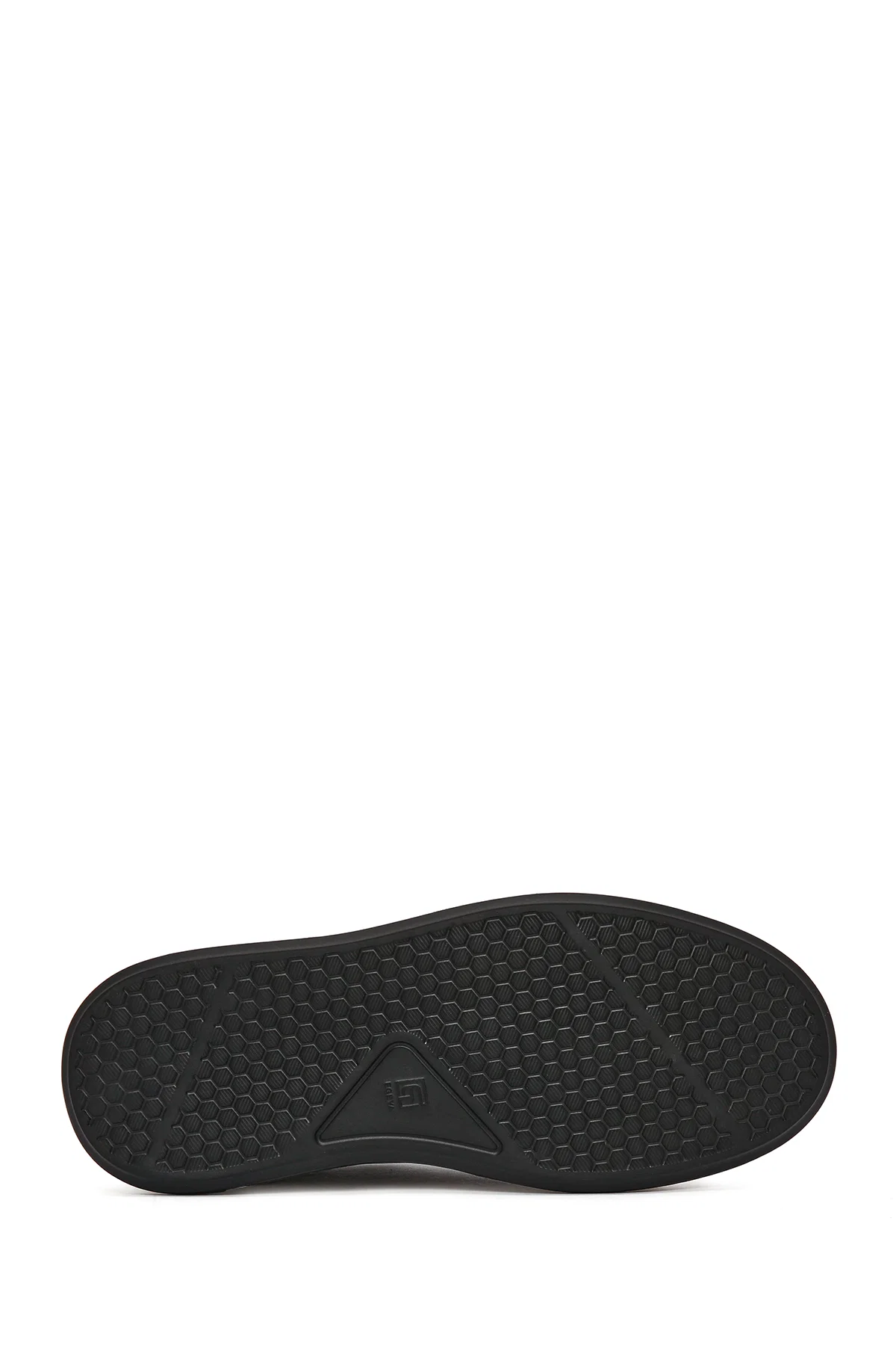 Erkek Siyah Bağcıklı Kalın Tabanlı Deri Sneaker - Image 4