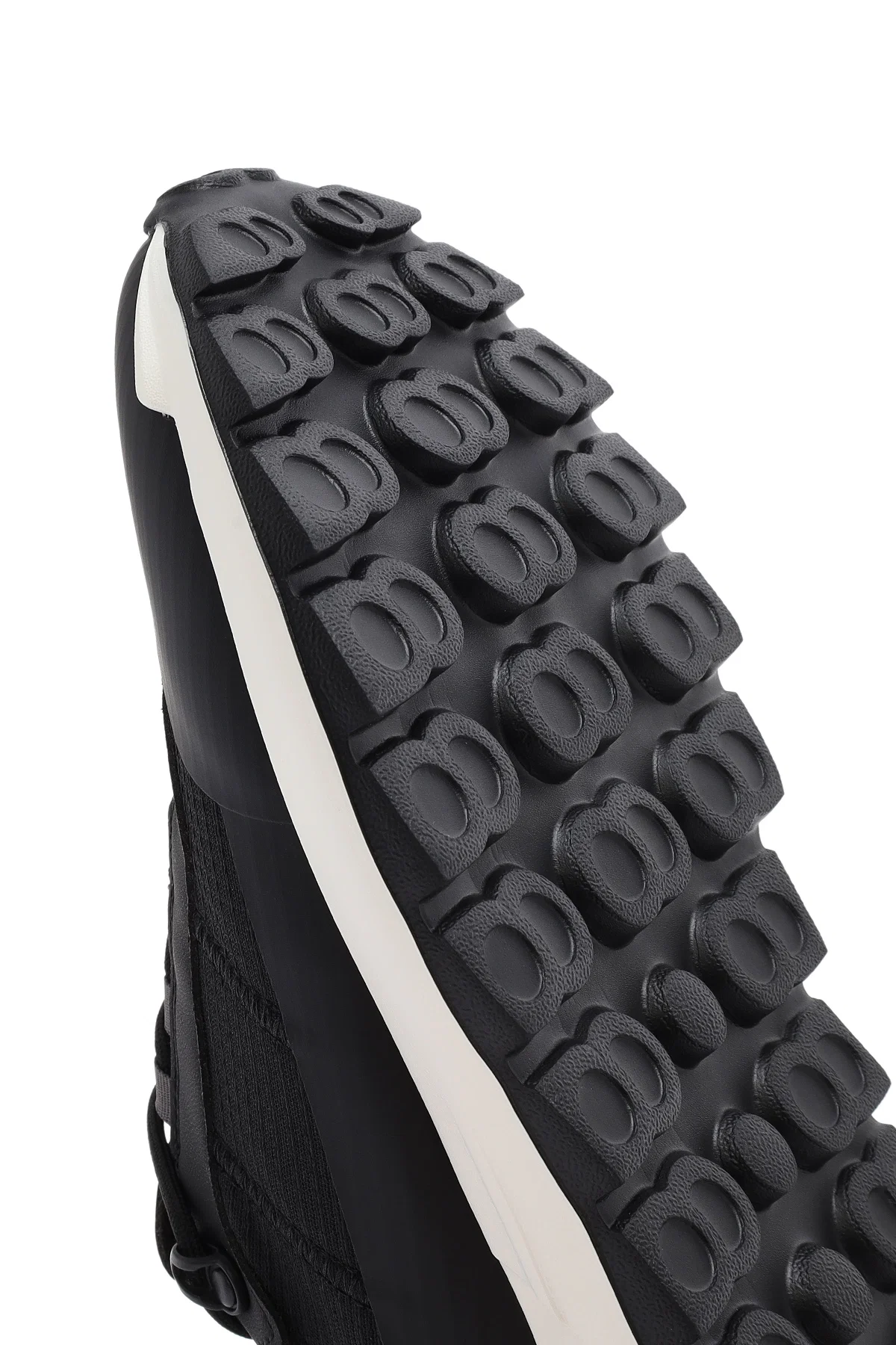 Erkek Siyah Bağcıklı Kalın Tabanlı Deri Sneaker - Image 9