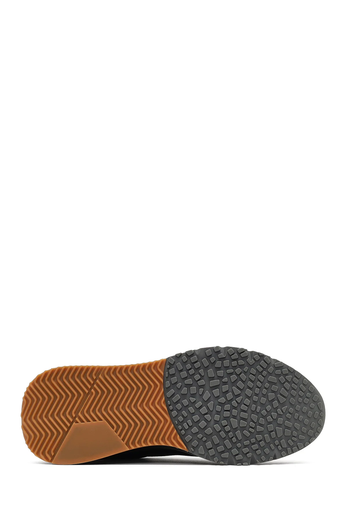Erkek Siyah Bağcıklı Kalın Tabanlı Deri Sneaker - Image 4