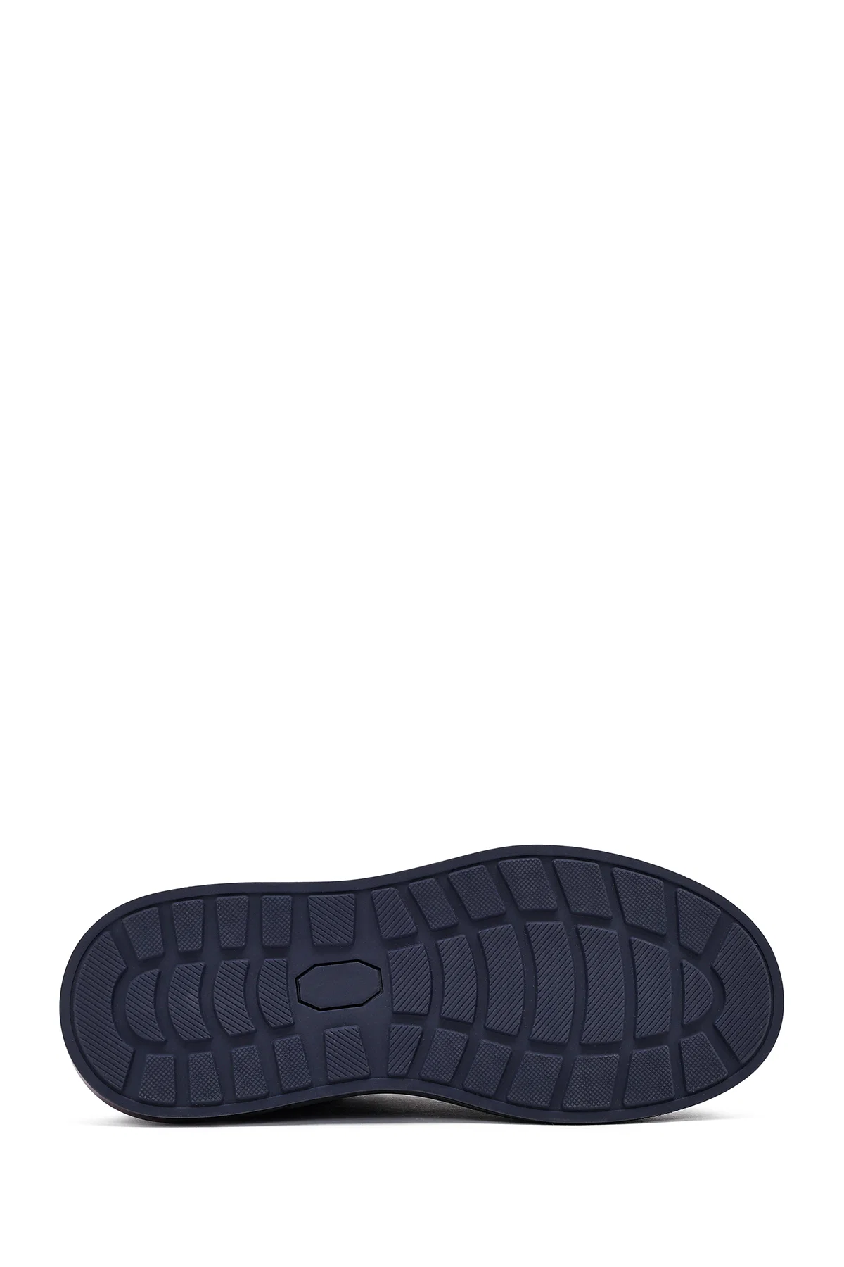 Erkek Siyah Bağcıklı Kalın Tabanlı Deri Sneaker - Image 4