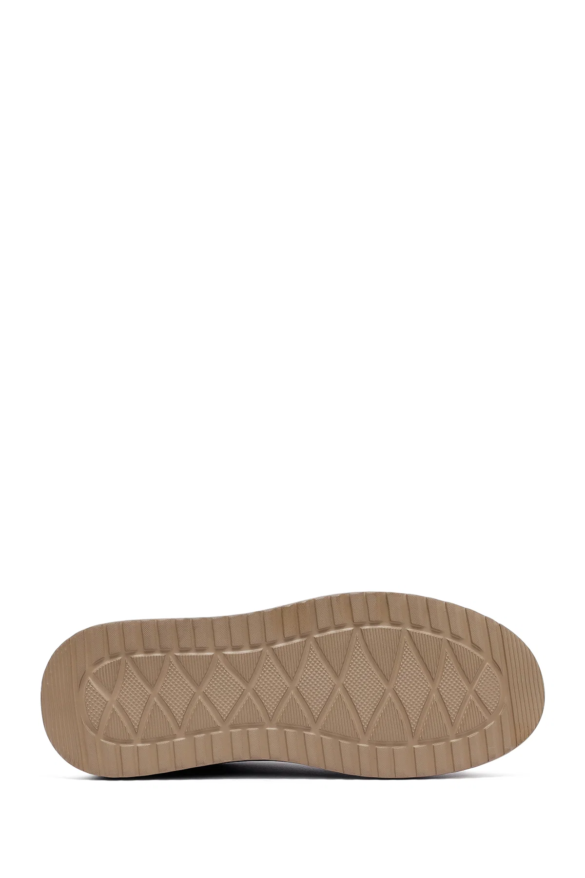 Erkek Siyah Bağcıklı Kalın Tabanlı Deri Sneaker - Image 4