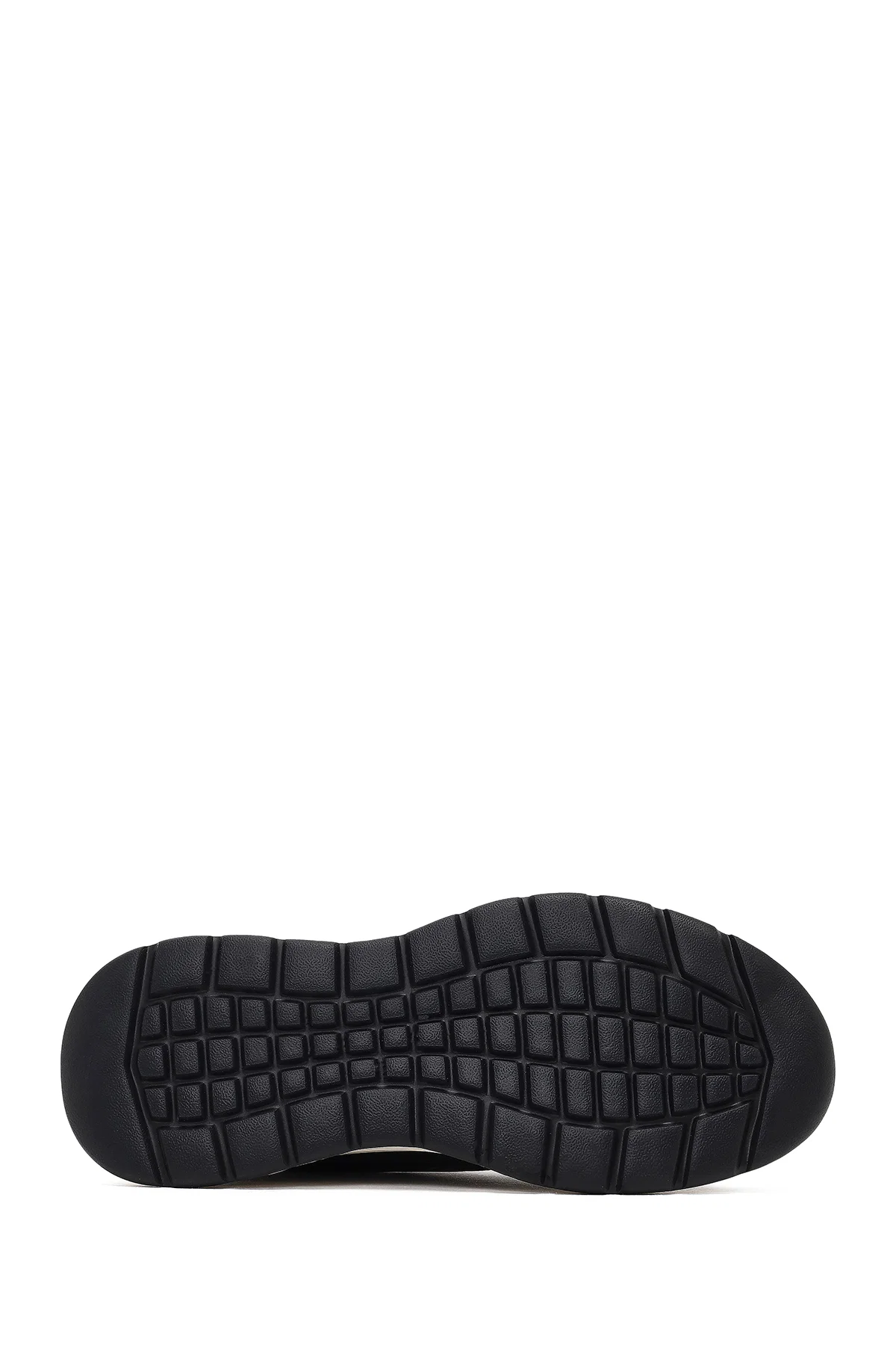 Erkek Siyah Bağcıklı Kalın Tabanlı Deri Sneaker - Image 4