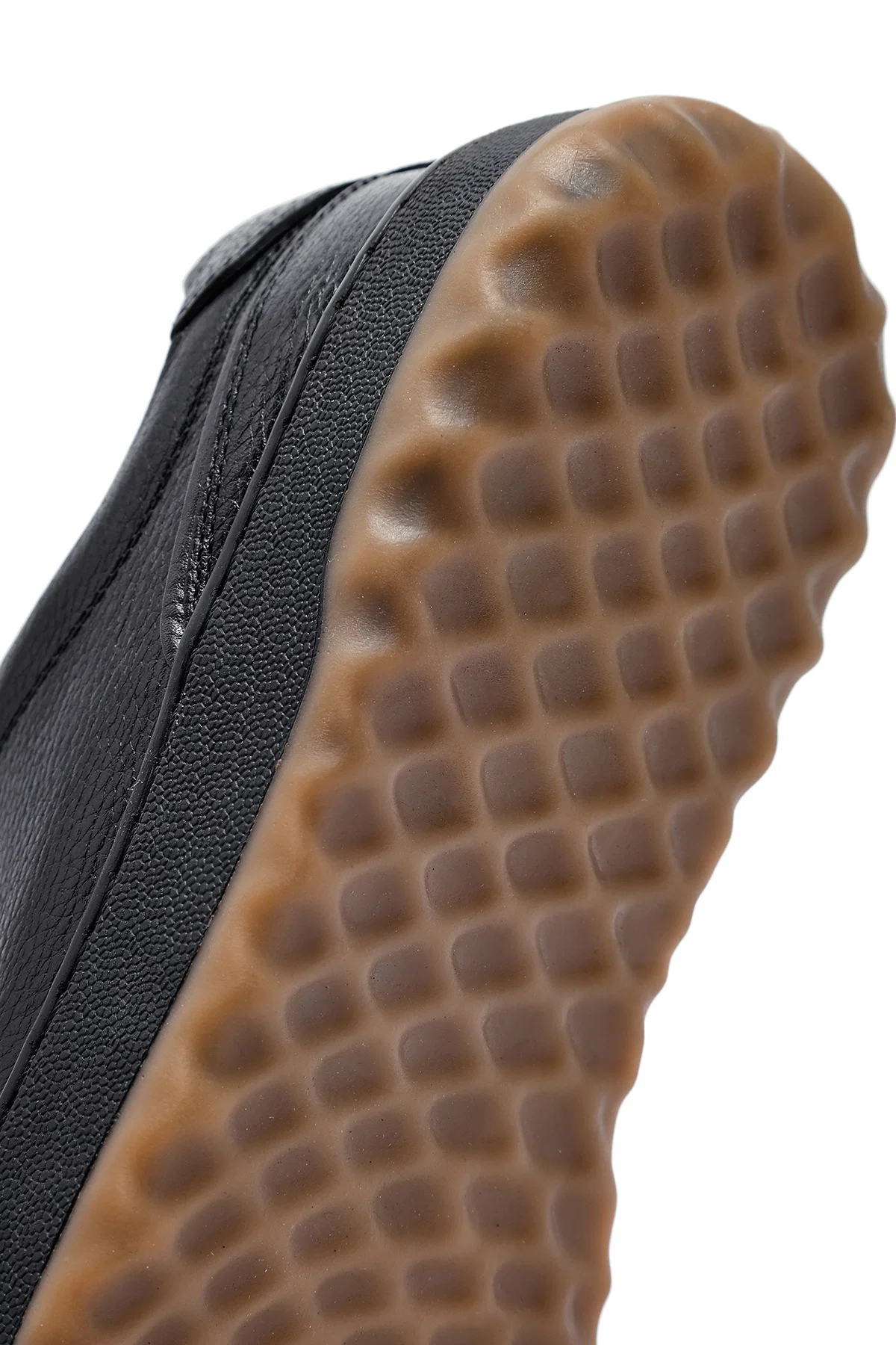 Erkek Siyah Bağcıklı Kalın Tabanlı Deri Sneaker - Image 10