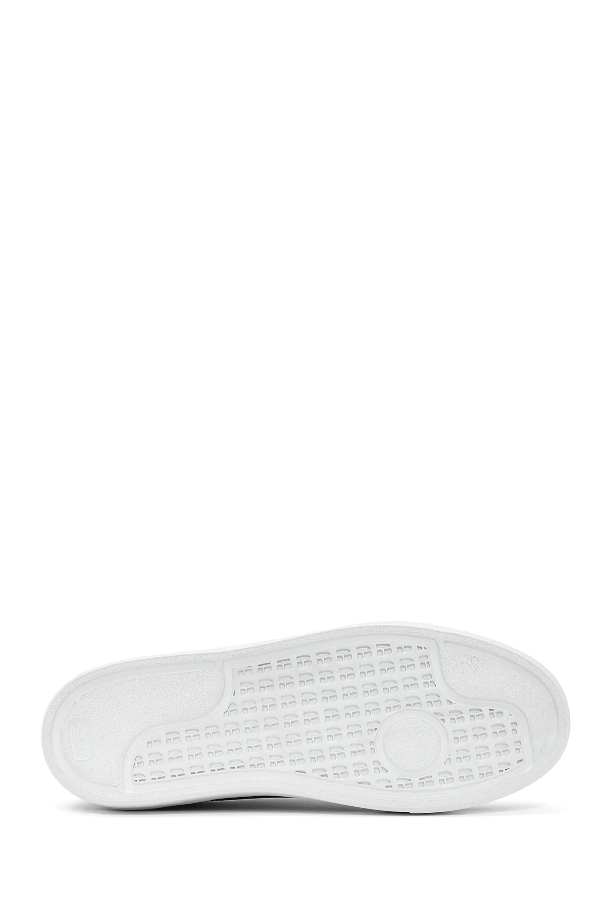 Erkek Siyah Bağcıklı Kalın Tabanlı Deri Sneaker - Image 5