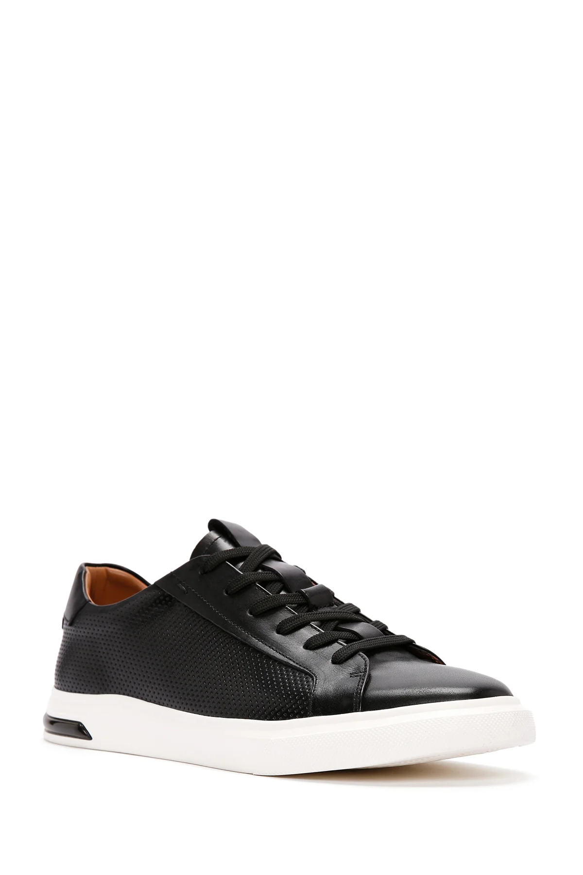 Erkek Siyah Bağcıklı Kalın Tabanlı Deri Sneaker - Image 7