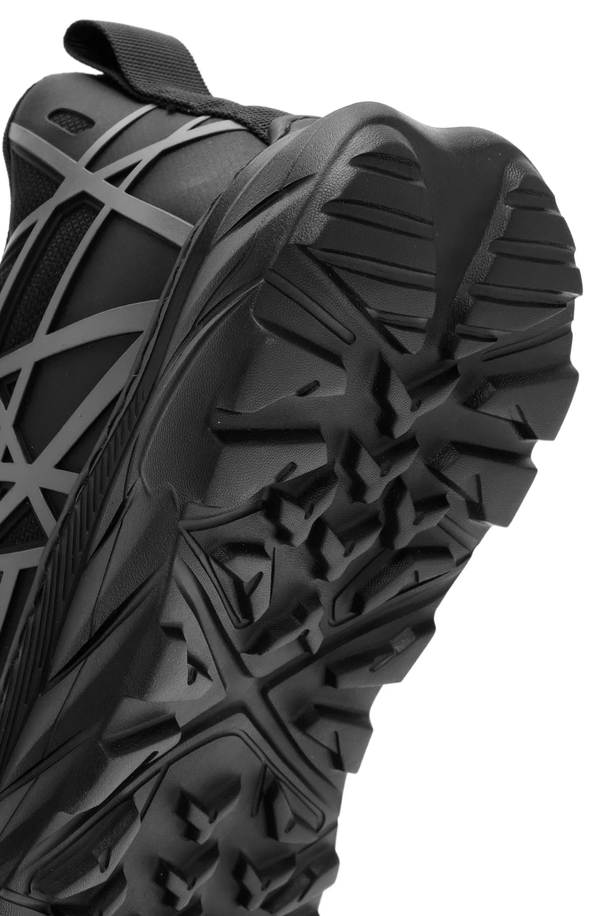 Erkek Siyah Bağcıklı Kalın Tabanlı Kumaş Sneaker - Image 8