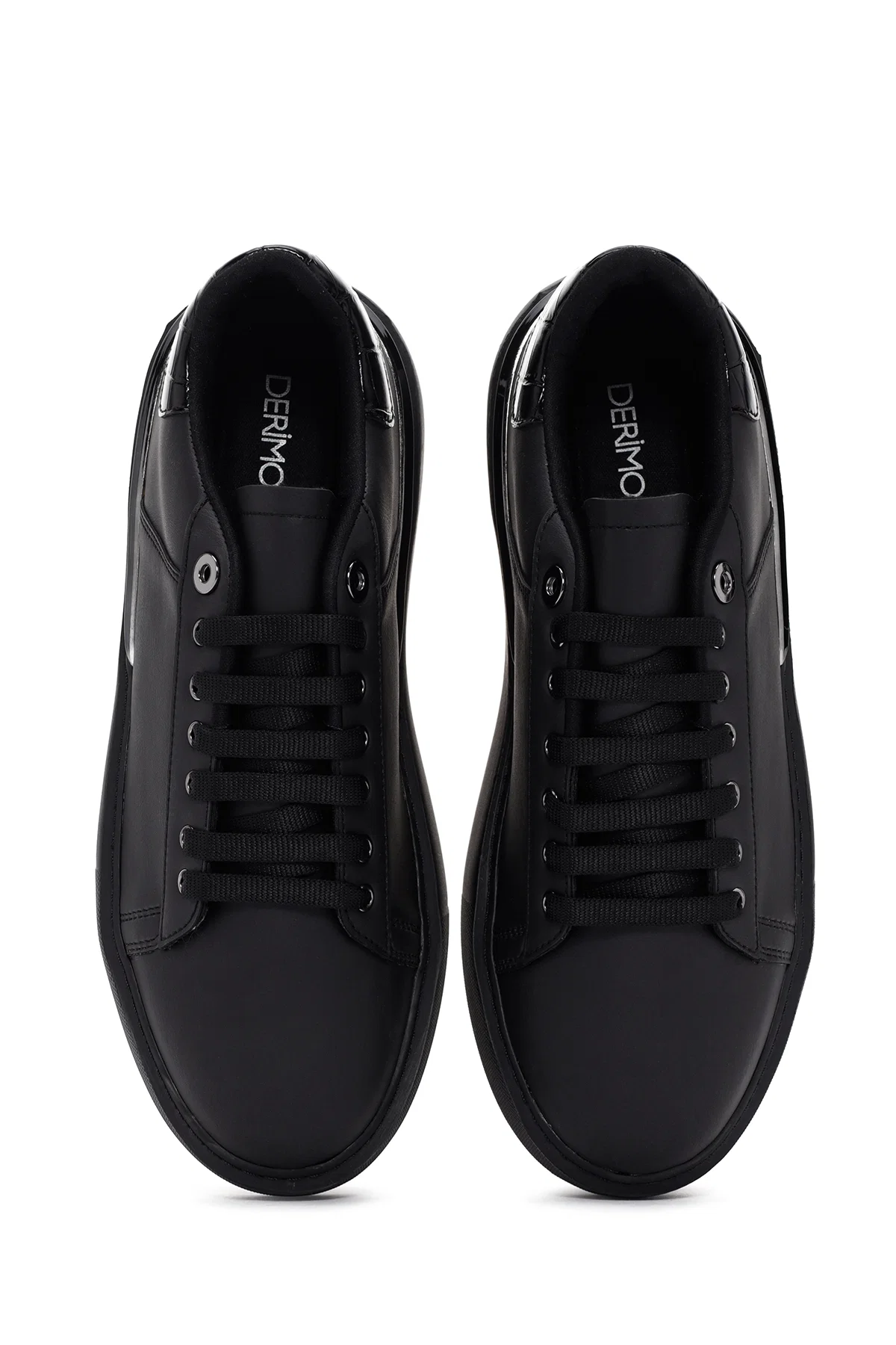 Erkek Siyah Bağcıklı Kalın Tabanlı Sneaker - Image 7