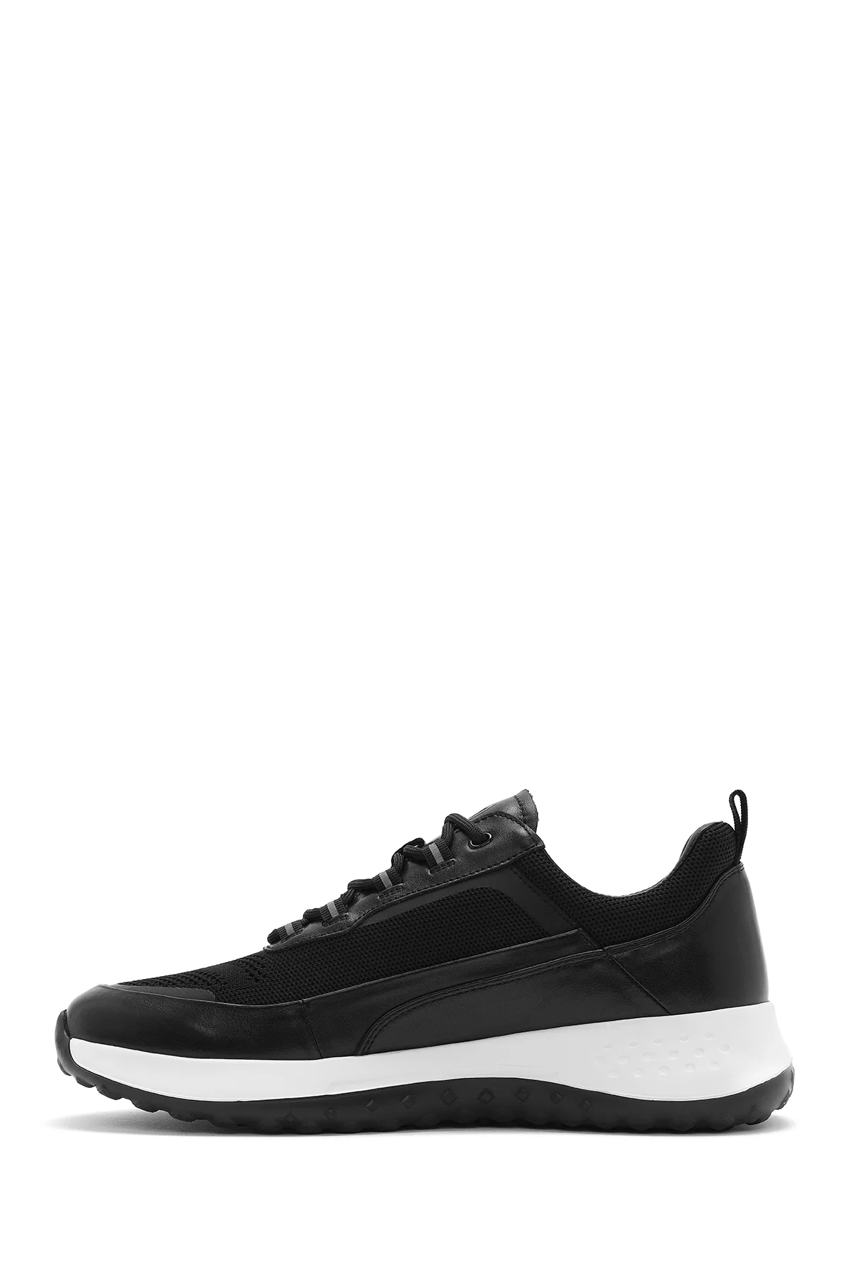 Erkek Siyah Bağcıklı Kalın Tabanlı Sneaker - Image 2