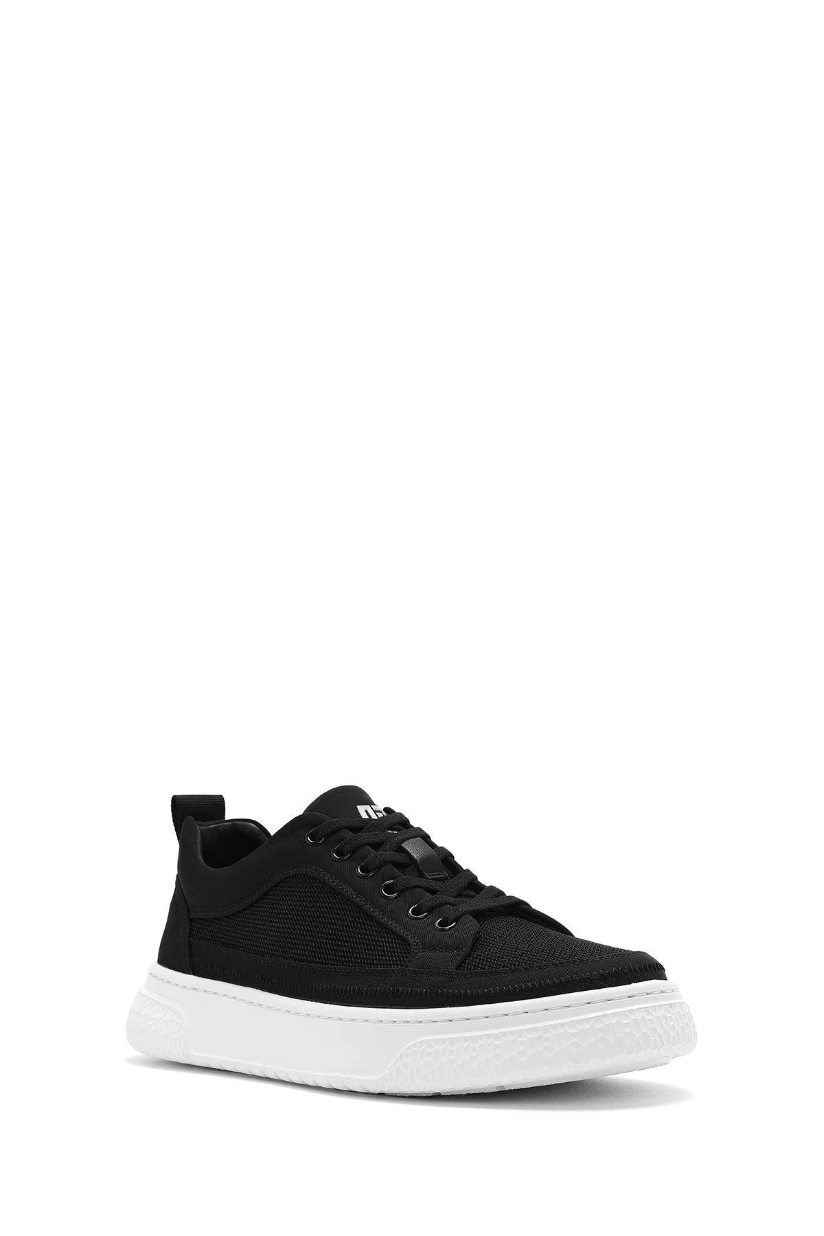 Erkek Siyah Bağcıklı Kalın Tabanlı Sneaker - Image 6