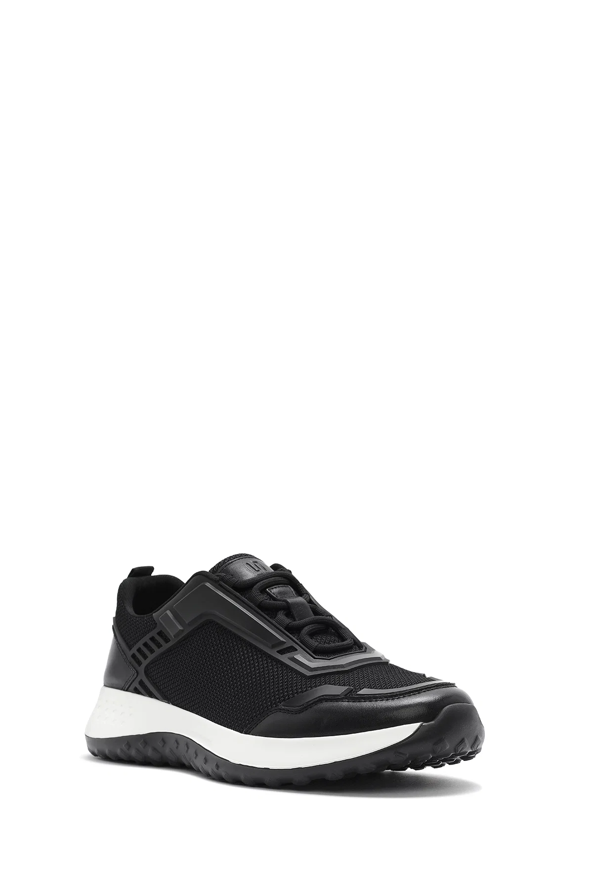 Erkek Siyah Bağcıklı Kalın Tabanlı Sneaker - Image 6