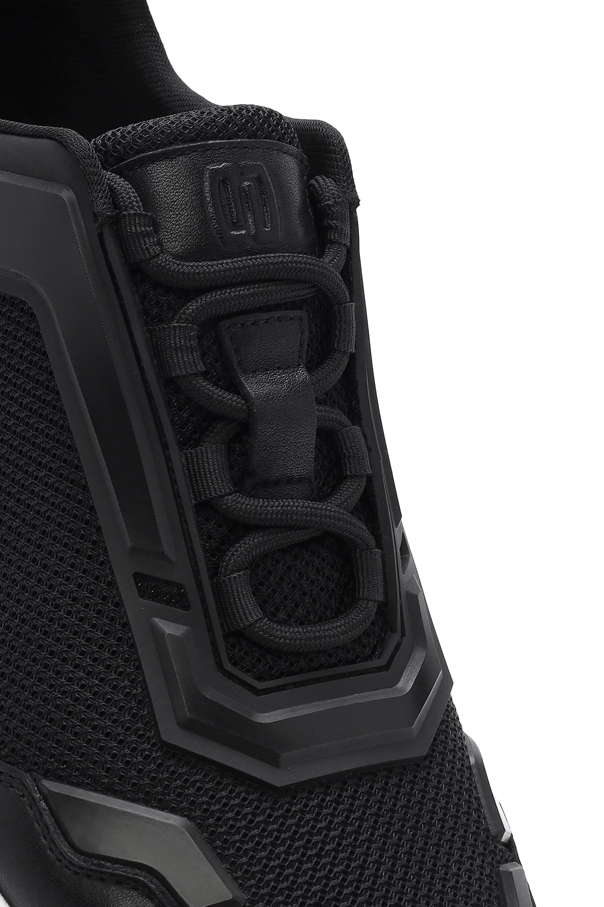 Erkek Siyah Bağcıklı Kalın Tabanlı Sneaker - Image 8
