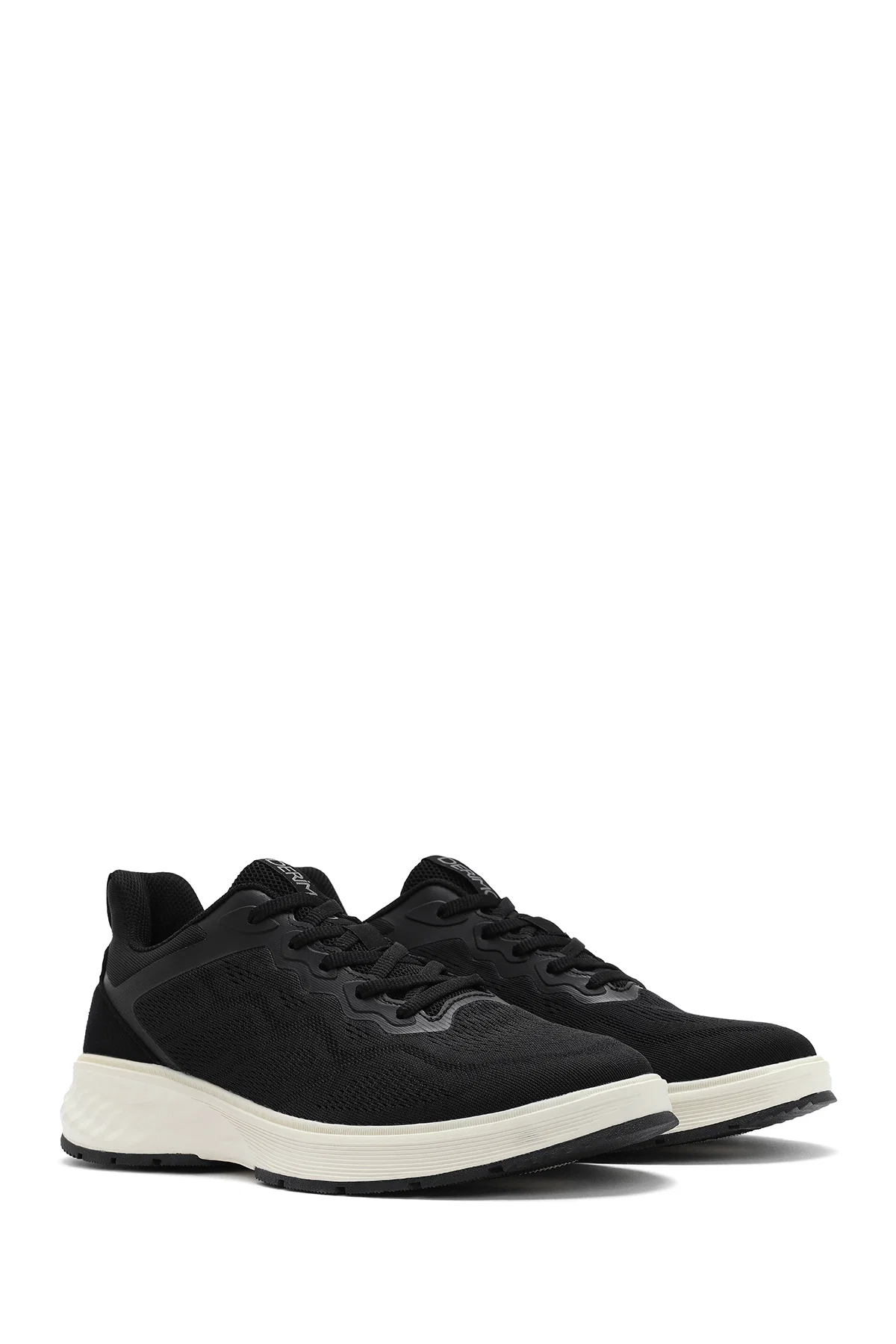 Erkek Siyah Bağcıklı Kalın Tabanlı Sneaker - Image 3