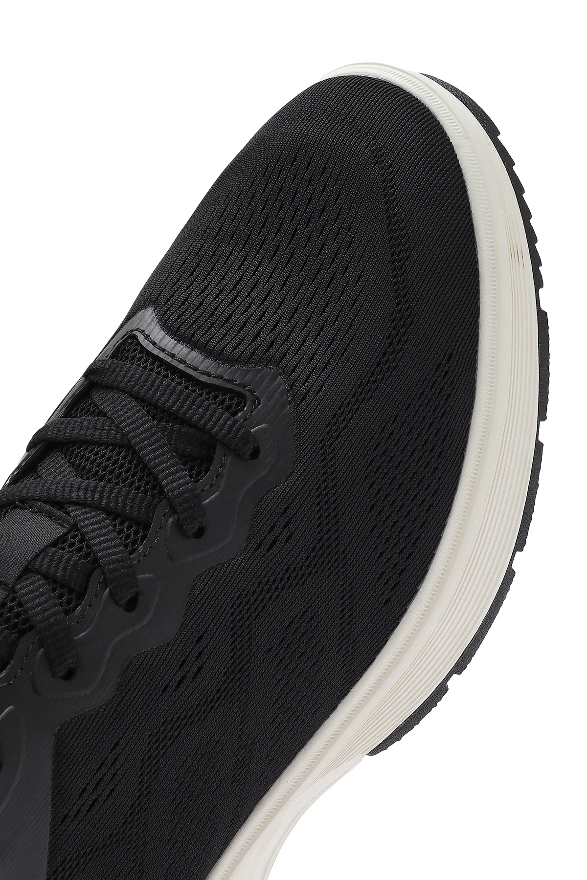 Erkek Siyah Bağcıklı Kalın Tabanlı Sneaker - Image 9