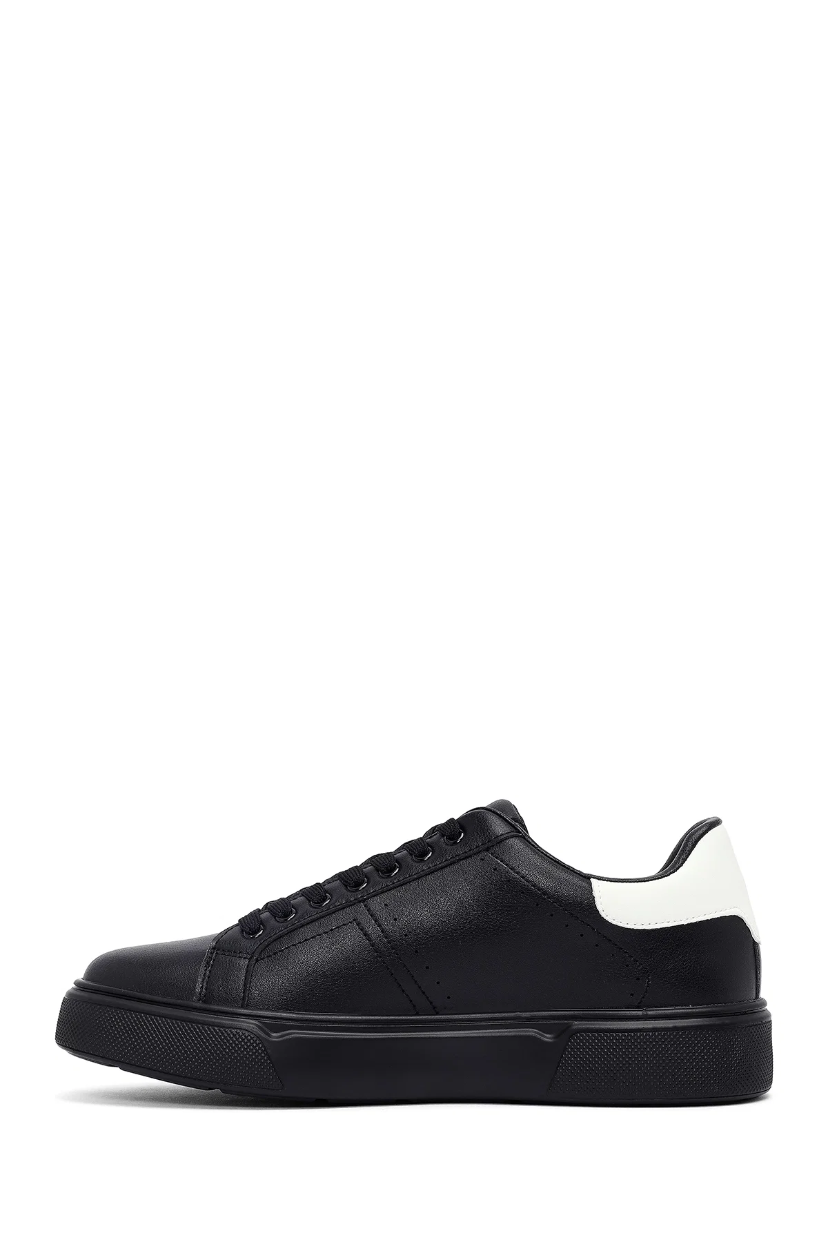 Erkek Siyah Bağcıklı Kalın Tabanlı Sneaker - Image 2