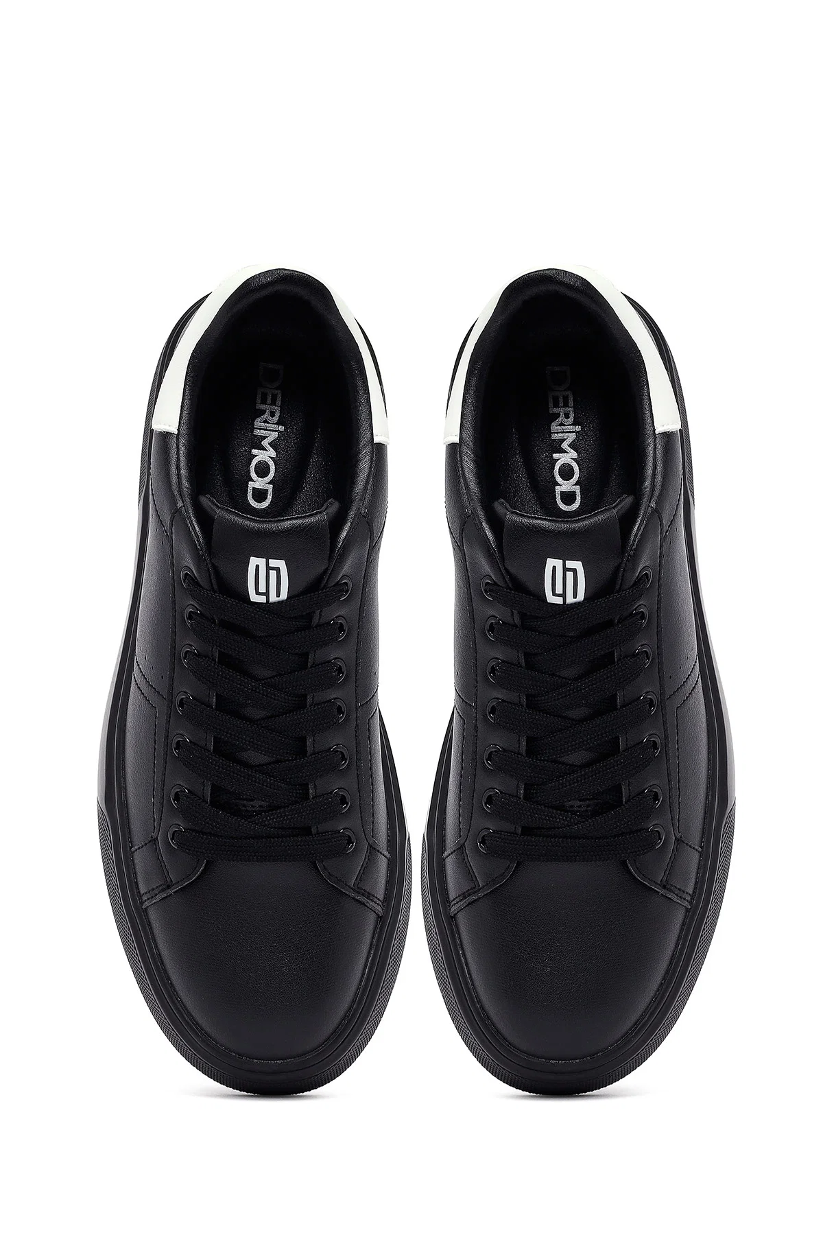 Erkek Siyah Bağcıklı Kalın Tabanlı Sneaker - Image 7