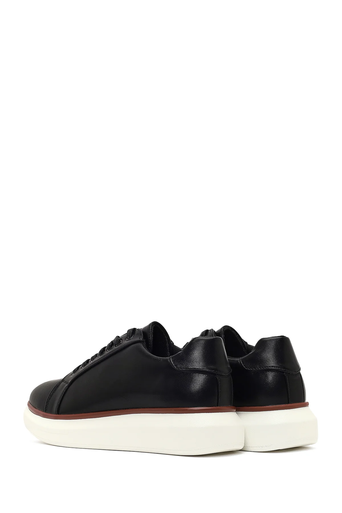 Erkek Siyah Bağcıklı Kalın Tabanlı Sneaker - Image 5