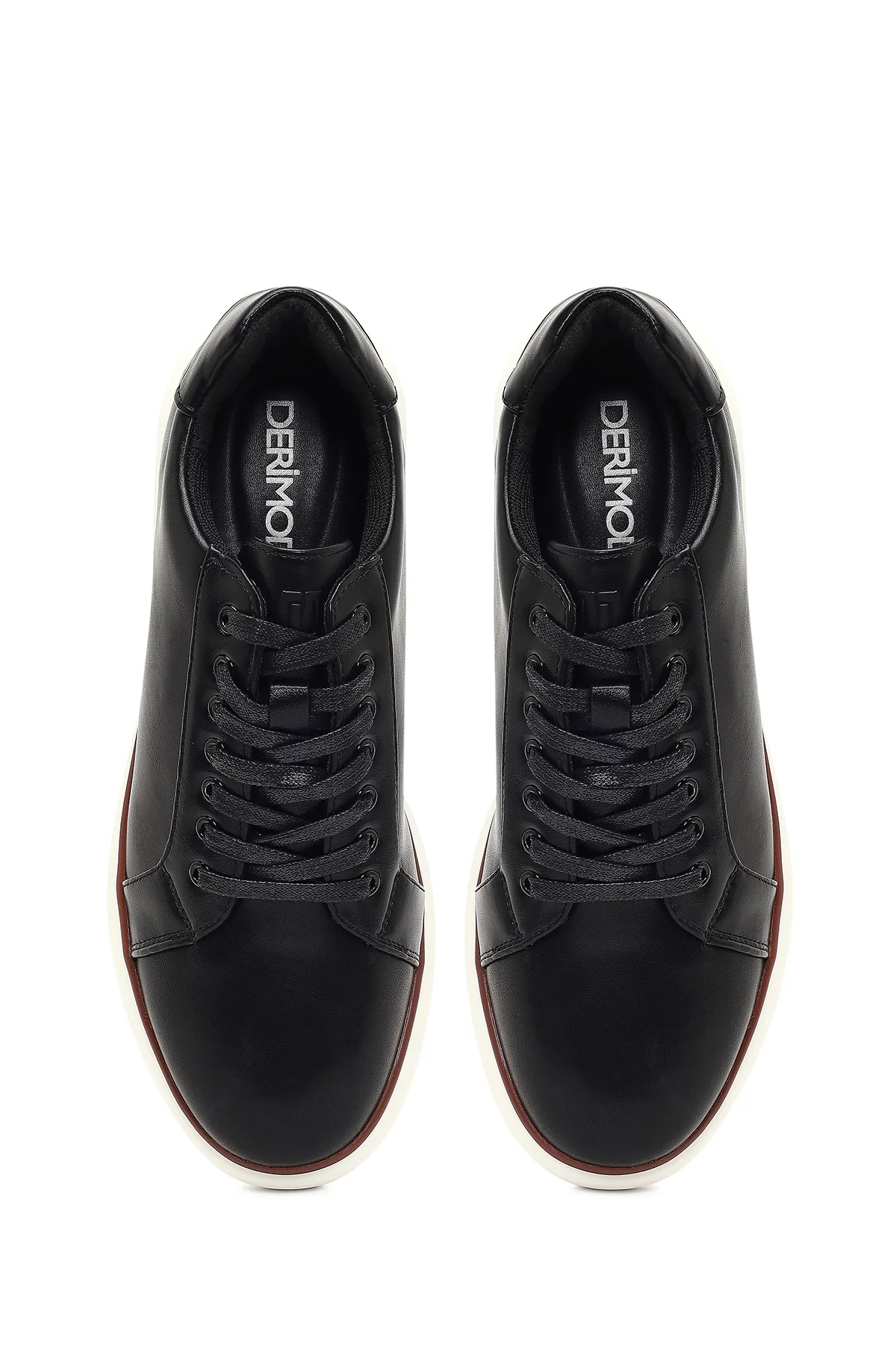 Erkek Siyah Bağcıklı Kalın Tabanlı Sneaker - Image 7