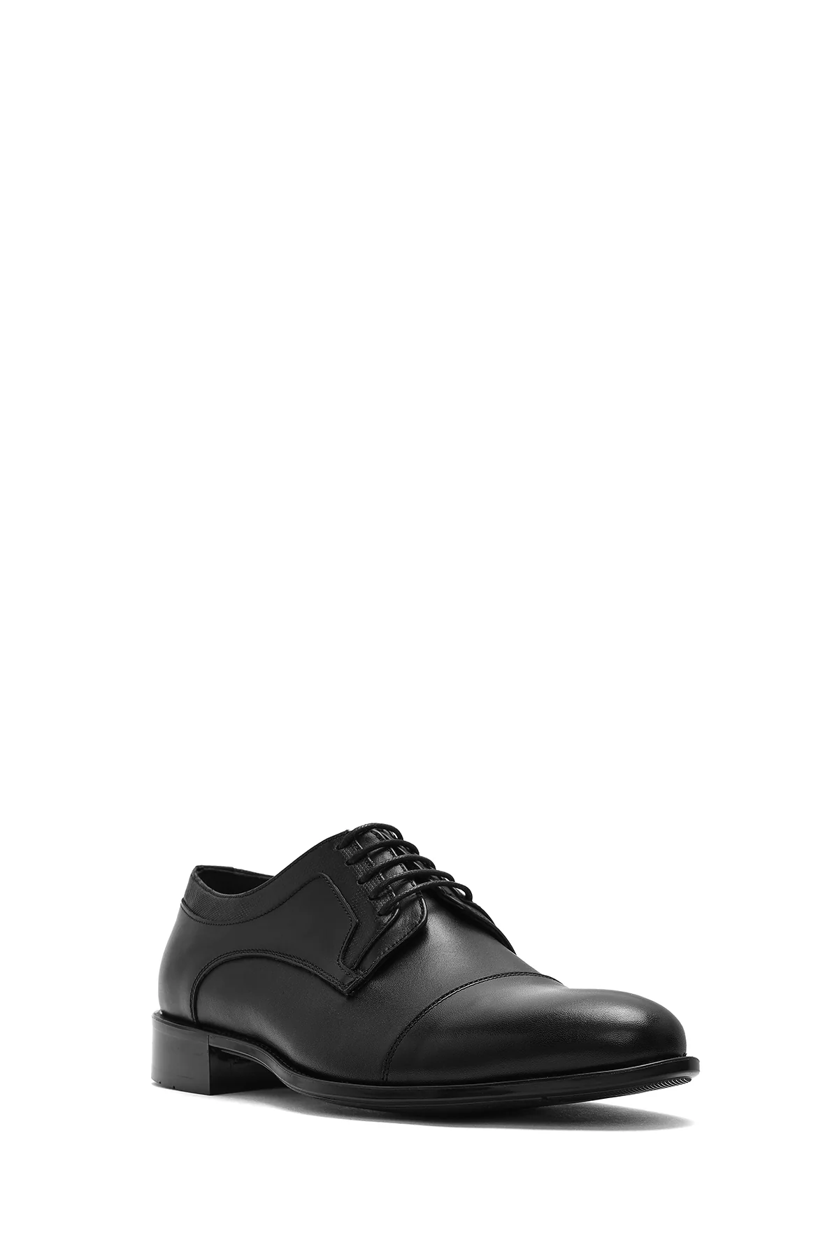Erkek Siyah Bağcıklı Deri Klasik Ayakkabı - Image 7