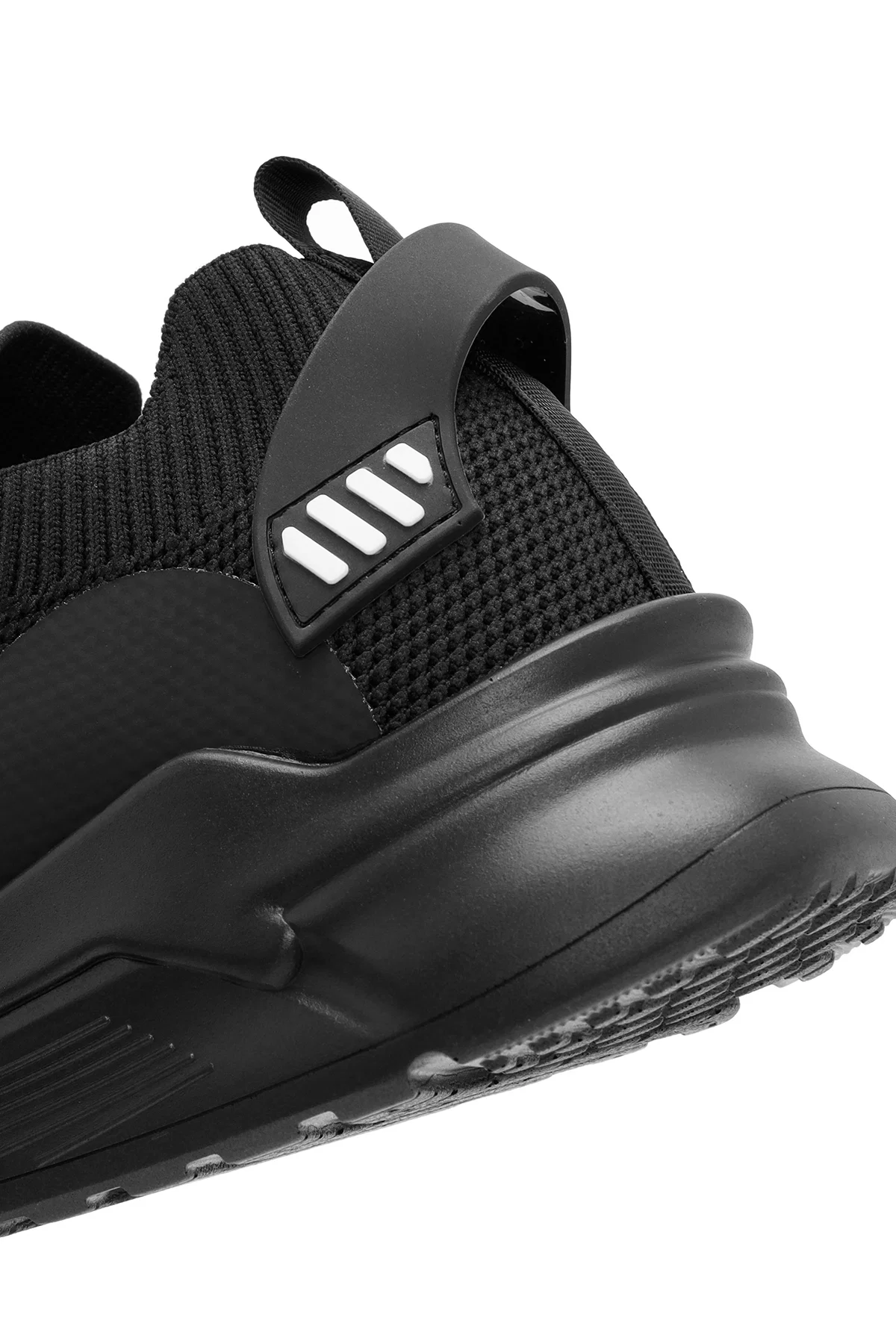 Erkek Siyah Bağcıklı Kumaş Sneaker - Image 9