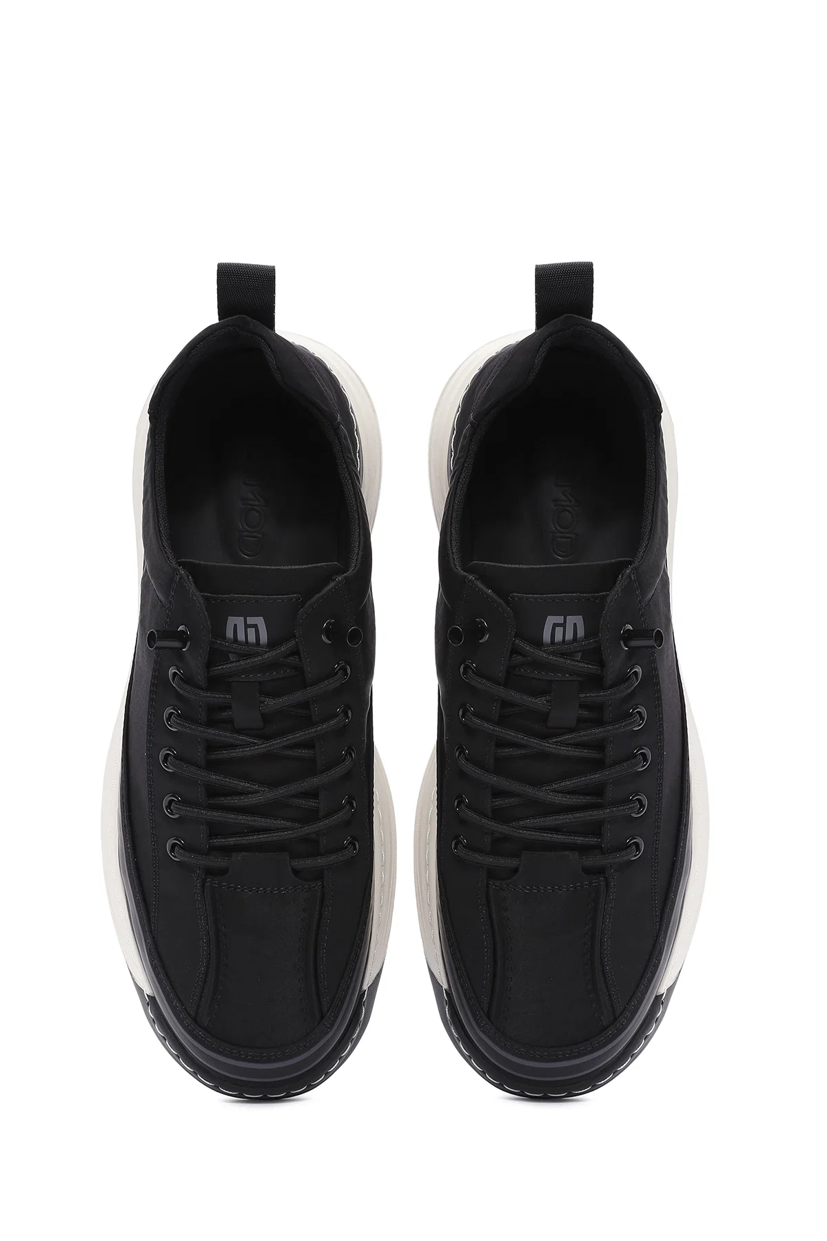 Erkek Siyah Bağcıklı Kumaş Sneaker - Image 7