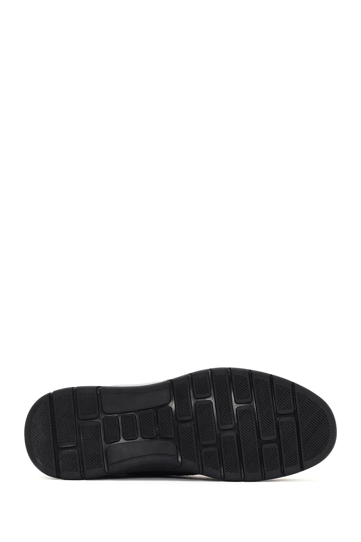 Erkek Siyah Bağcıklı Nubuk Deri Casual Sneaker - Image 4