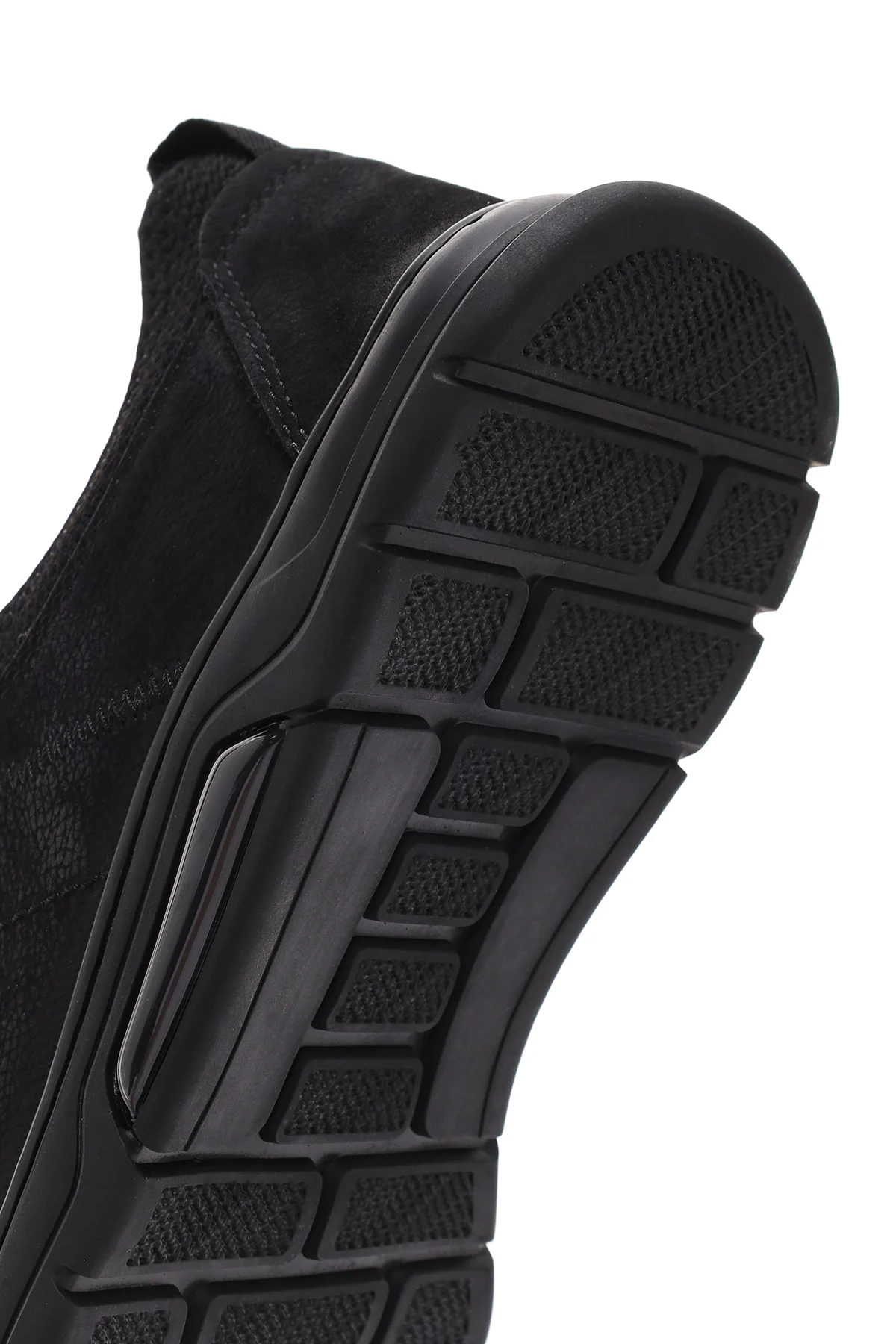 Erkek Siyah Bağcıklı Nubuk Deri Casual Sneaker - Image 8