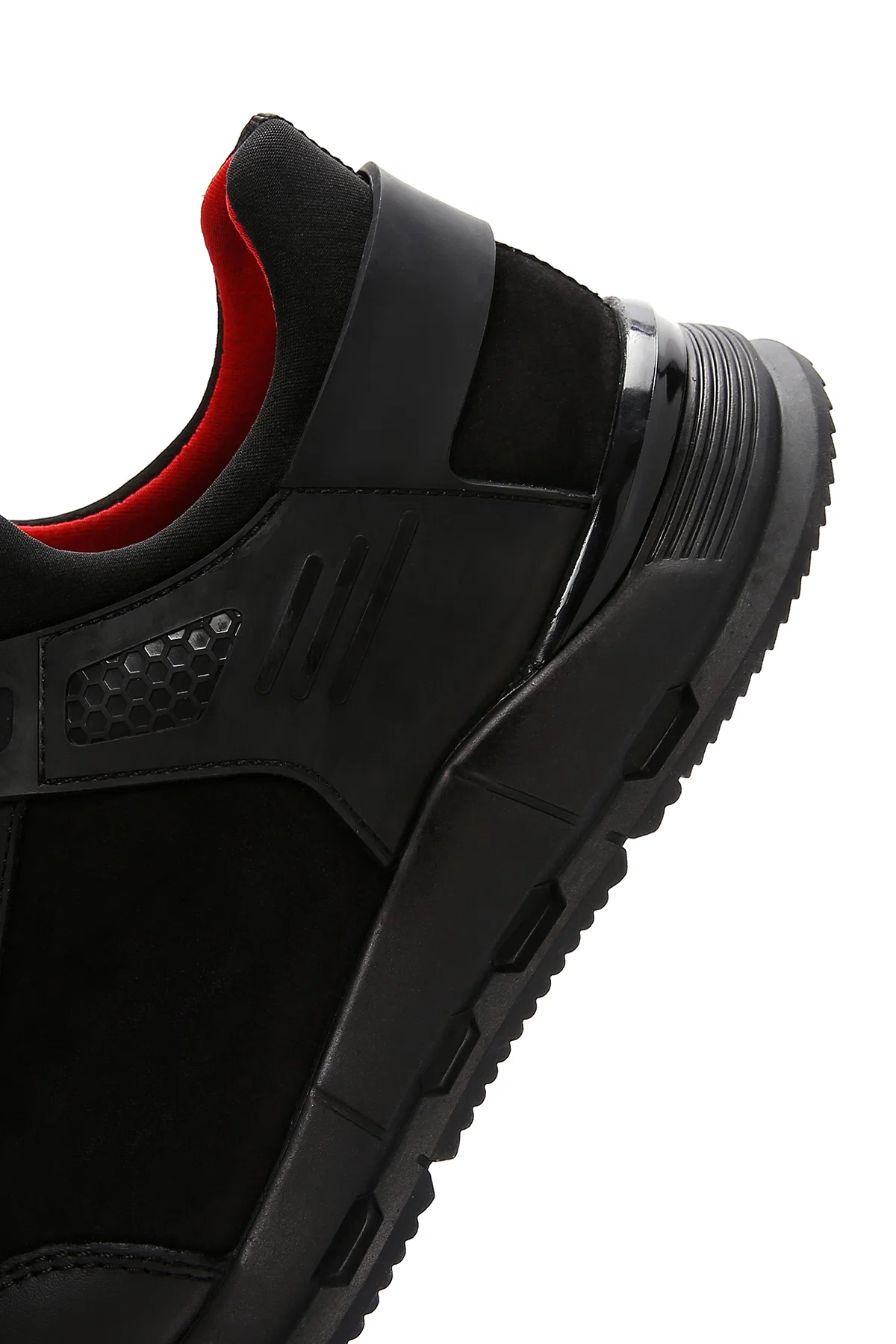 Erkek Siyah Bağcıklı Nubuk Deri Sneaker - Image 8