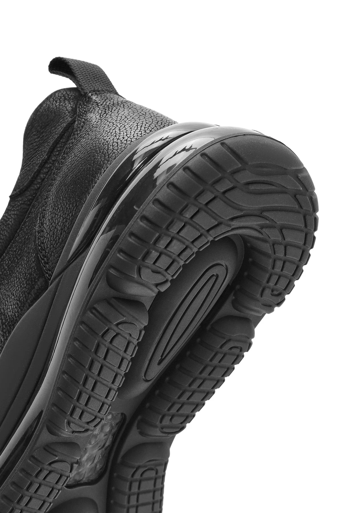 Erkek Siyah Bağcıklı Nubuk Deri Sneaker - Image 8