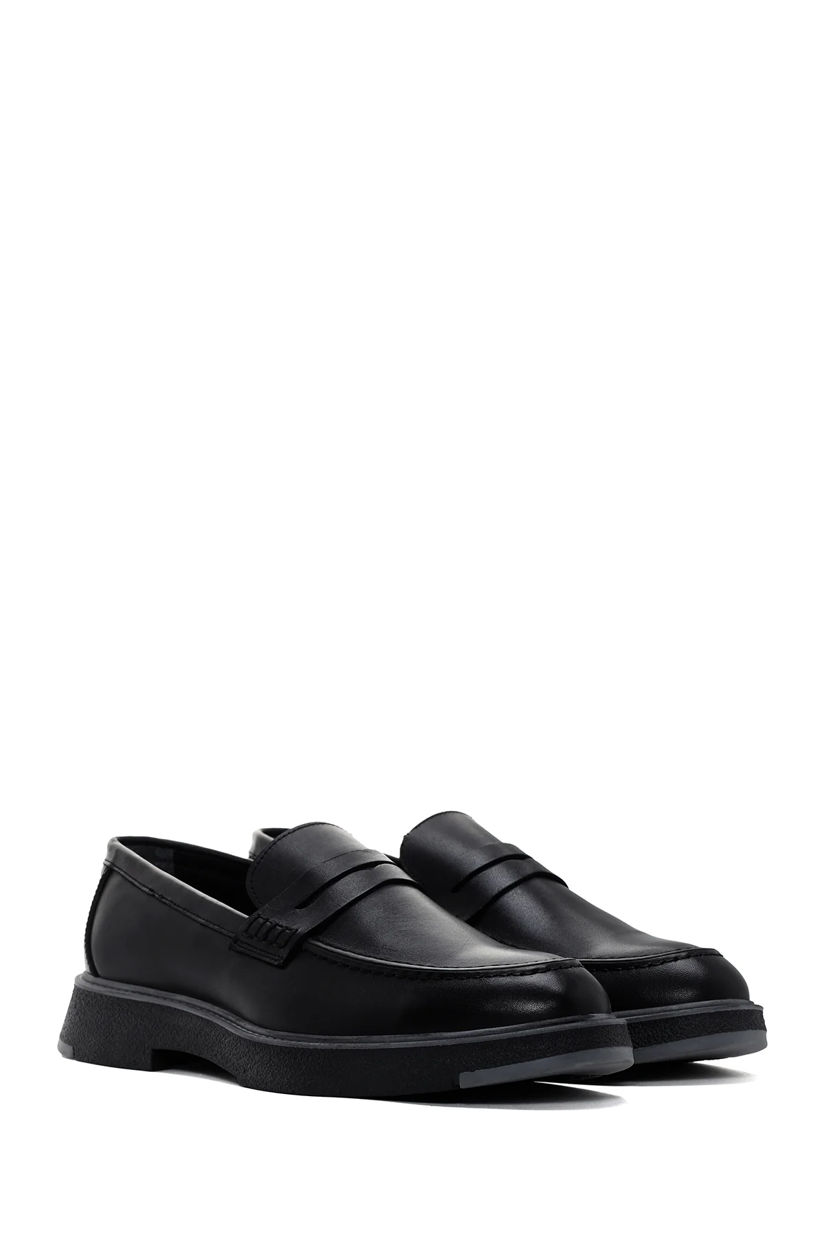 Erkek Siyah Casual Deri Loafer - Image 3