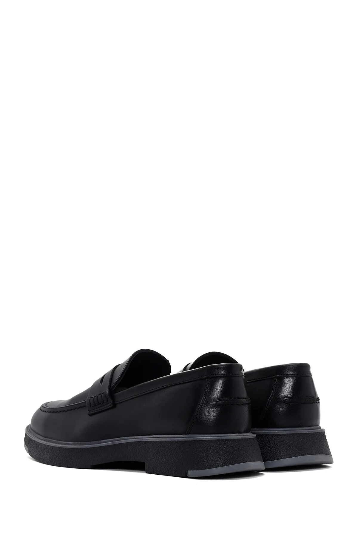 Erkek Siyah Casual Deri Loafer - Image 5