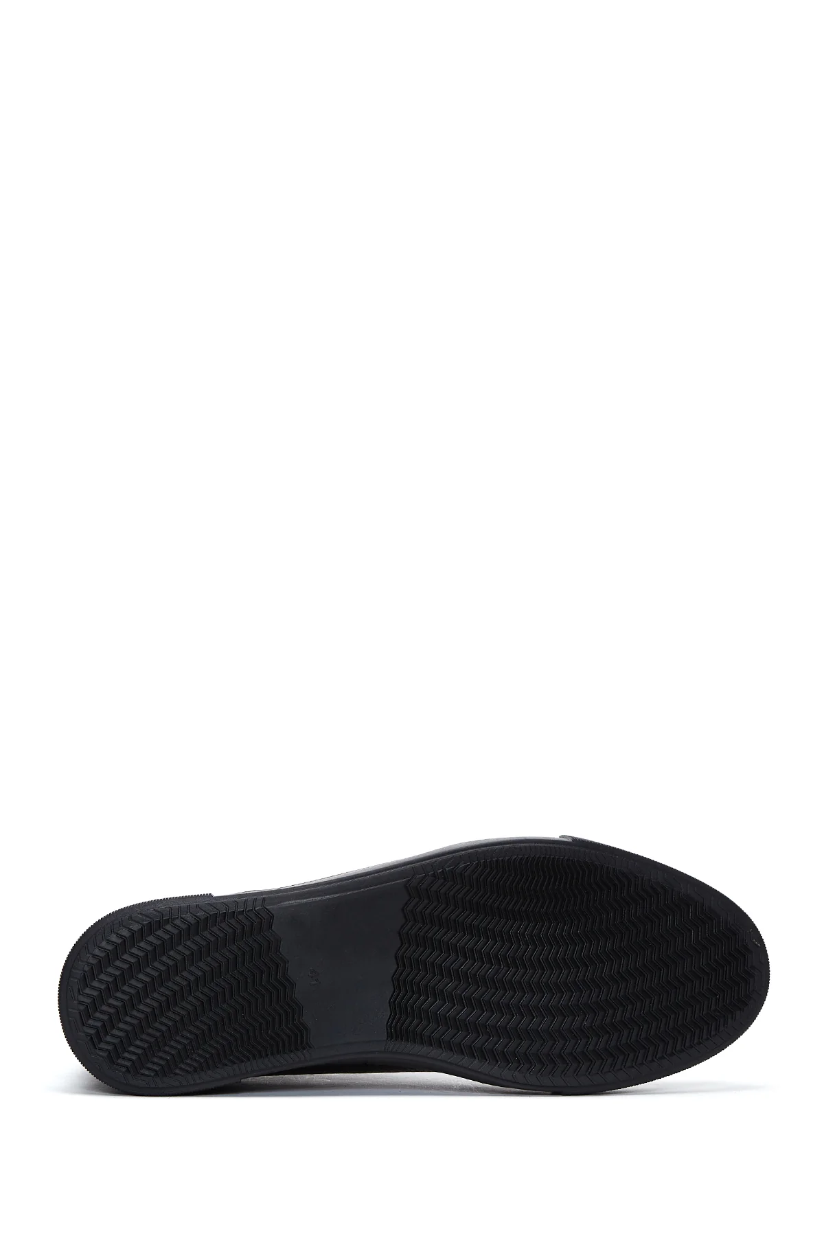 Erkek Siyah Deri Bilekli Sneaker - Image 4