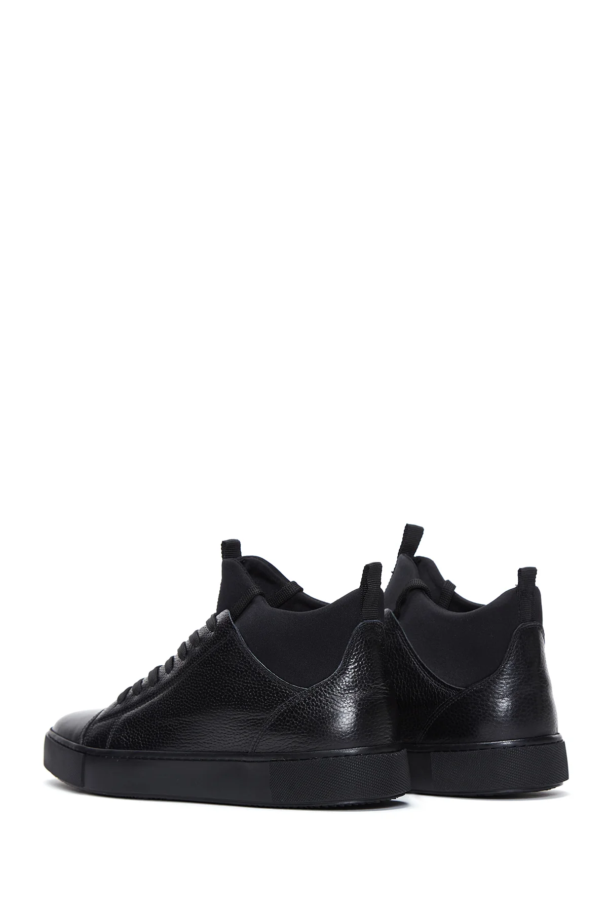 Erkek Siyah Deri Bilekli Sneaker - Image 5
