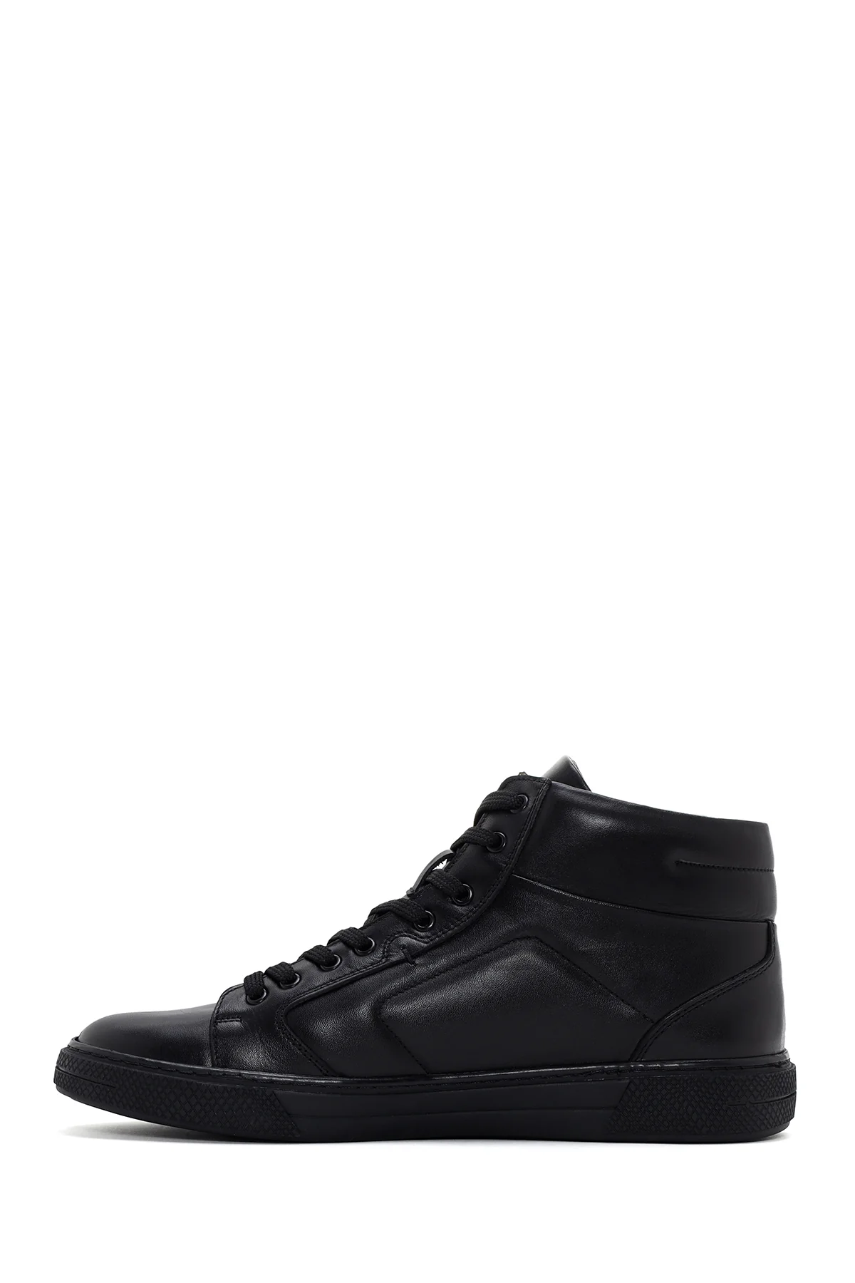 Erkek Siyah Deri Bilekli Sneaker - Image 2