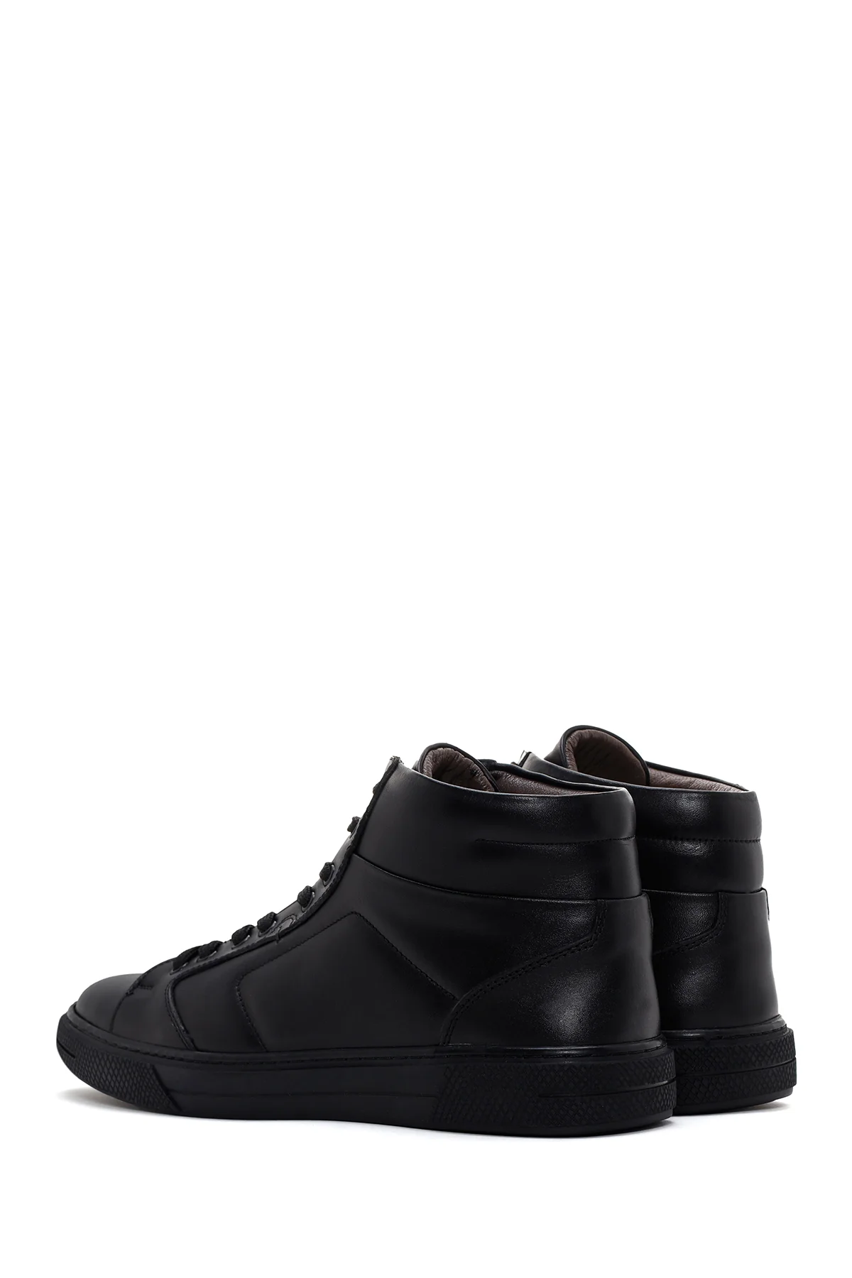 Erkek Siyah Deri Bilekli Sneaker - Image 5