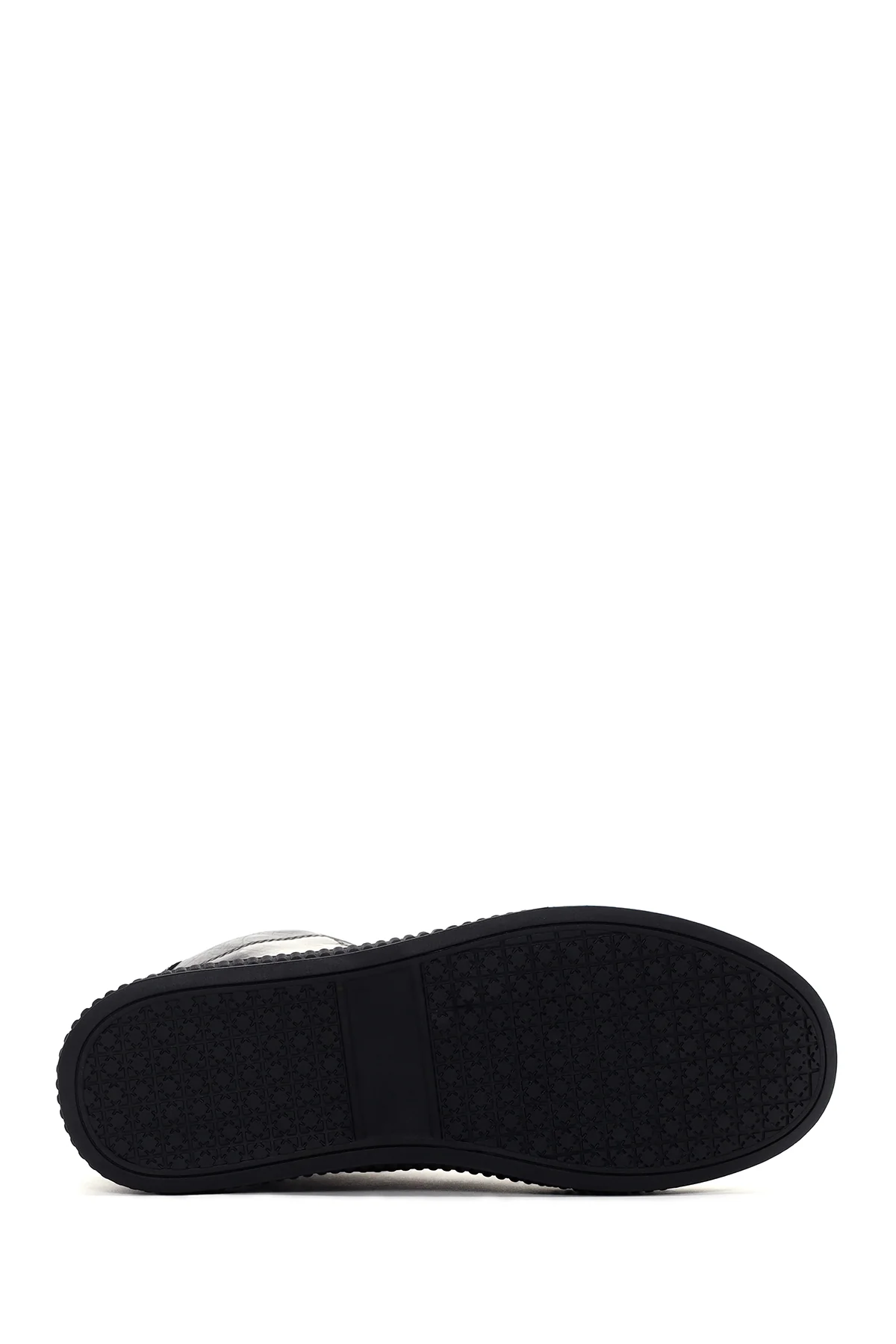 Erkek Siyah Deri Bilekli Sneaker - Image 4