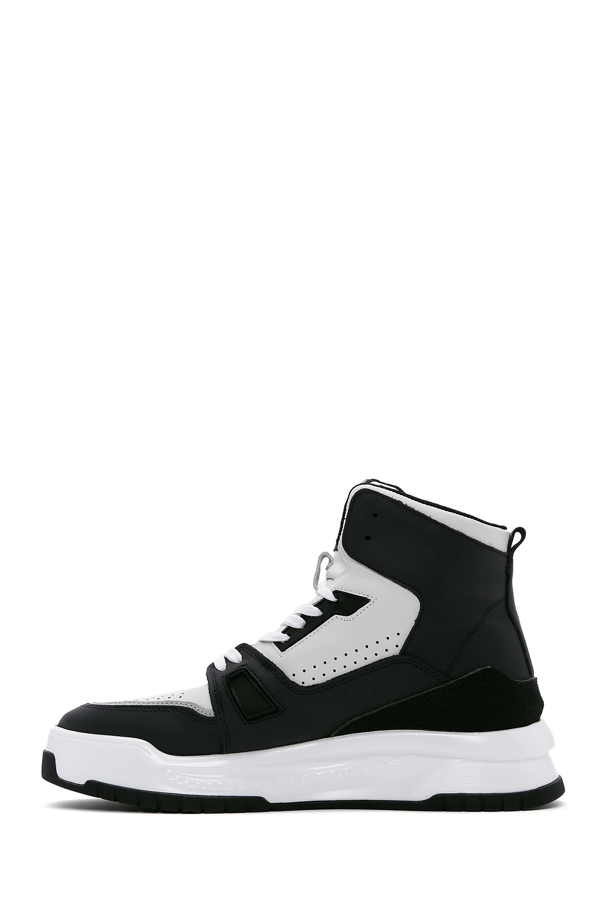Erkek Siyah Deri Bilekli Sneaker - Image 2