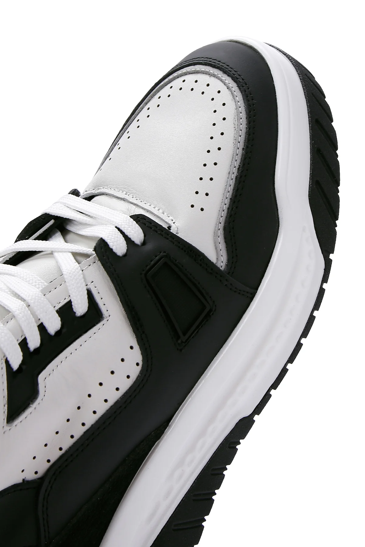 Erkek Siyah Deri Bilekli Sneaker - Image 9