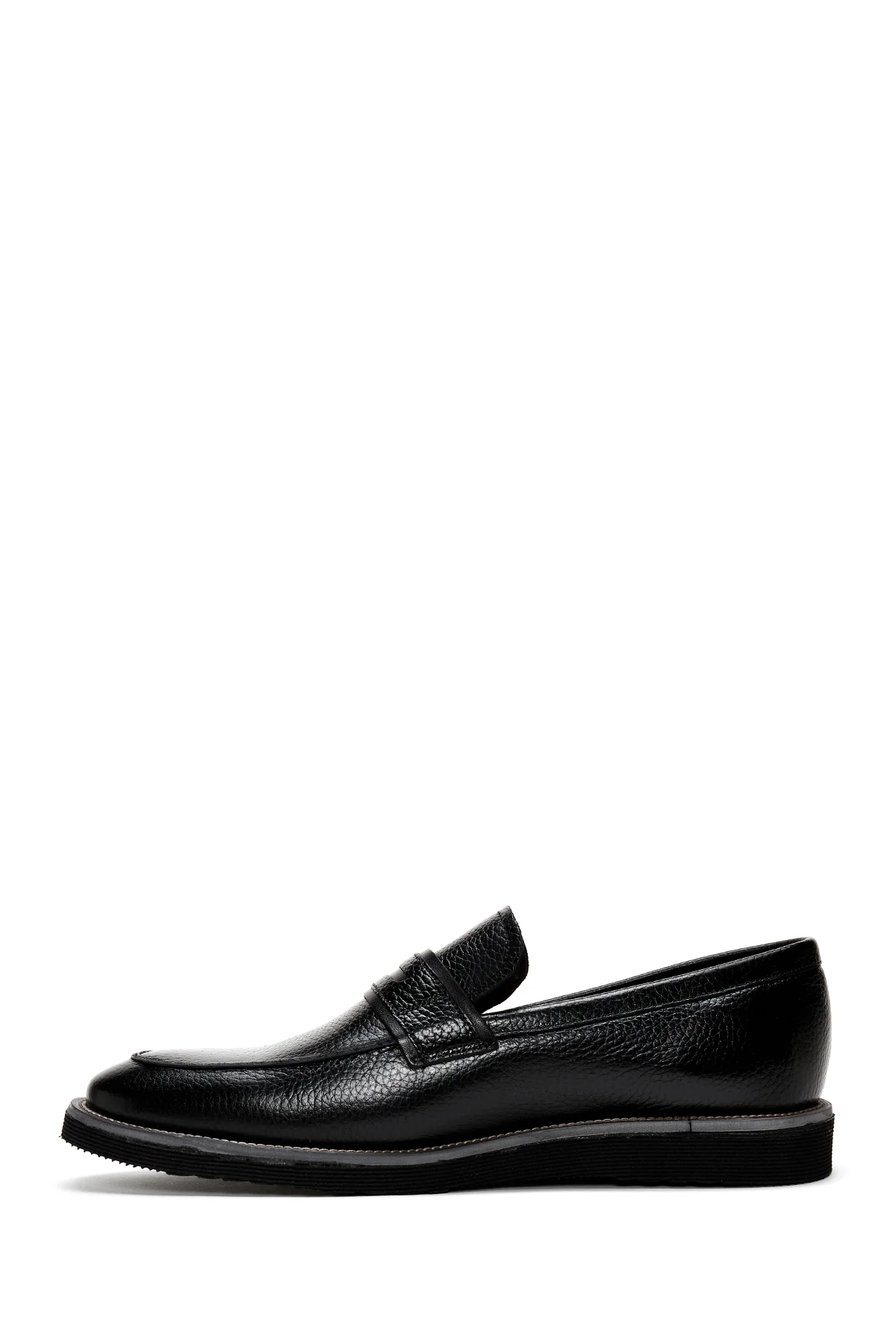 Erkek Siyah Deri Casual Loafer - Image 2