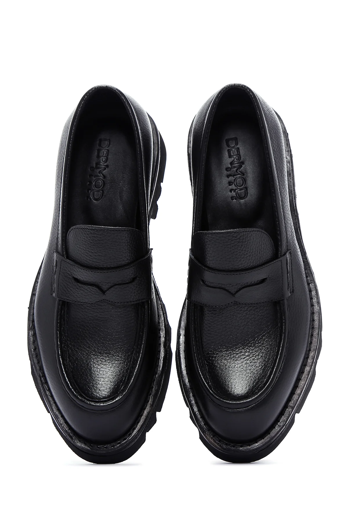Erkek Siyah Deri Casual Loafer - Image 6