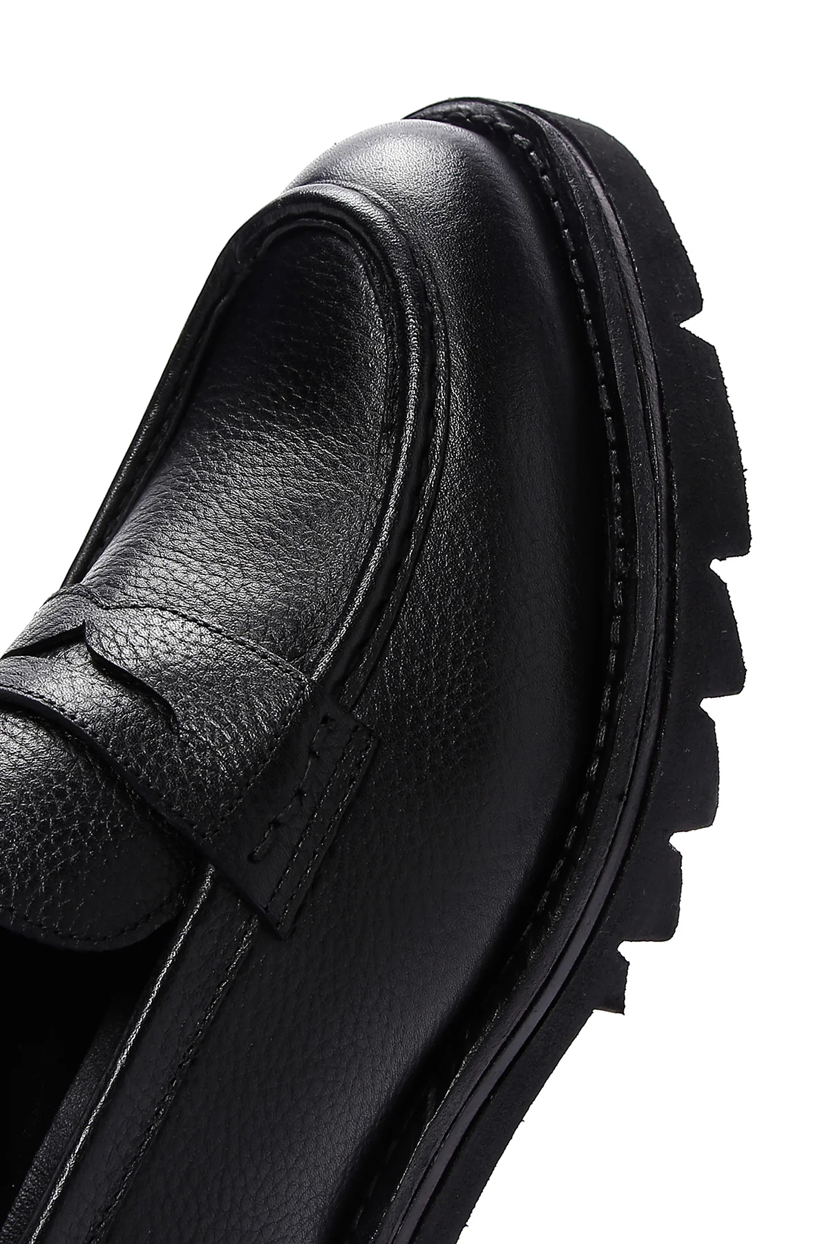 Erkek Siyah Deri Casual Loafer - Image 7