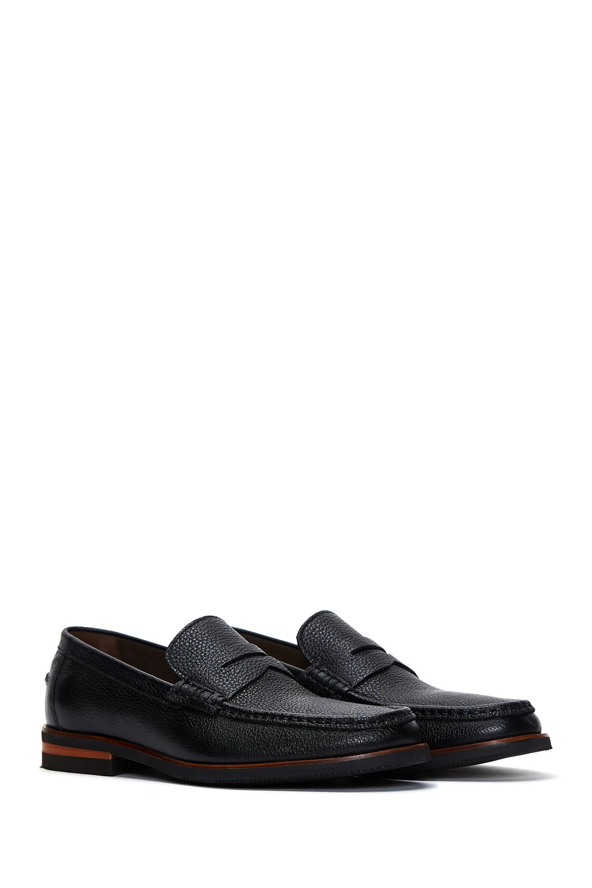 Erkek Siyah Deri Casual Loafer - Image 3
