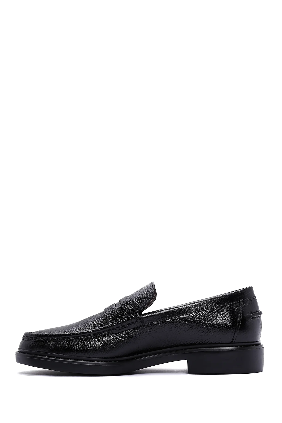 Erkek Siyah Deri Casual Loafer - Image 2
