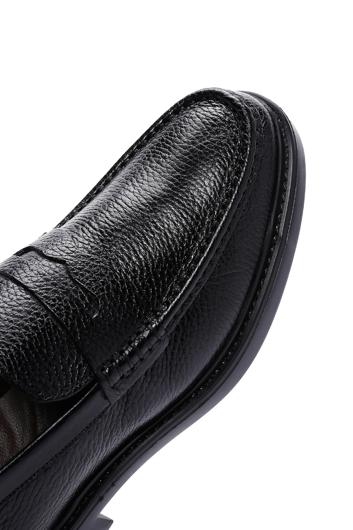 Erkek Siyah Deri Casual Loafer - Image 9