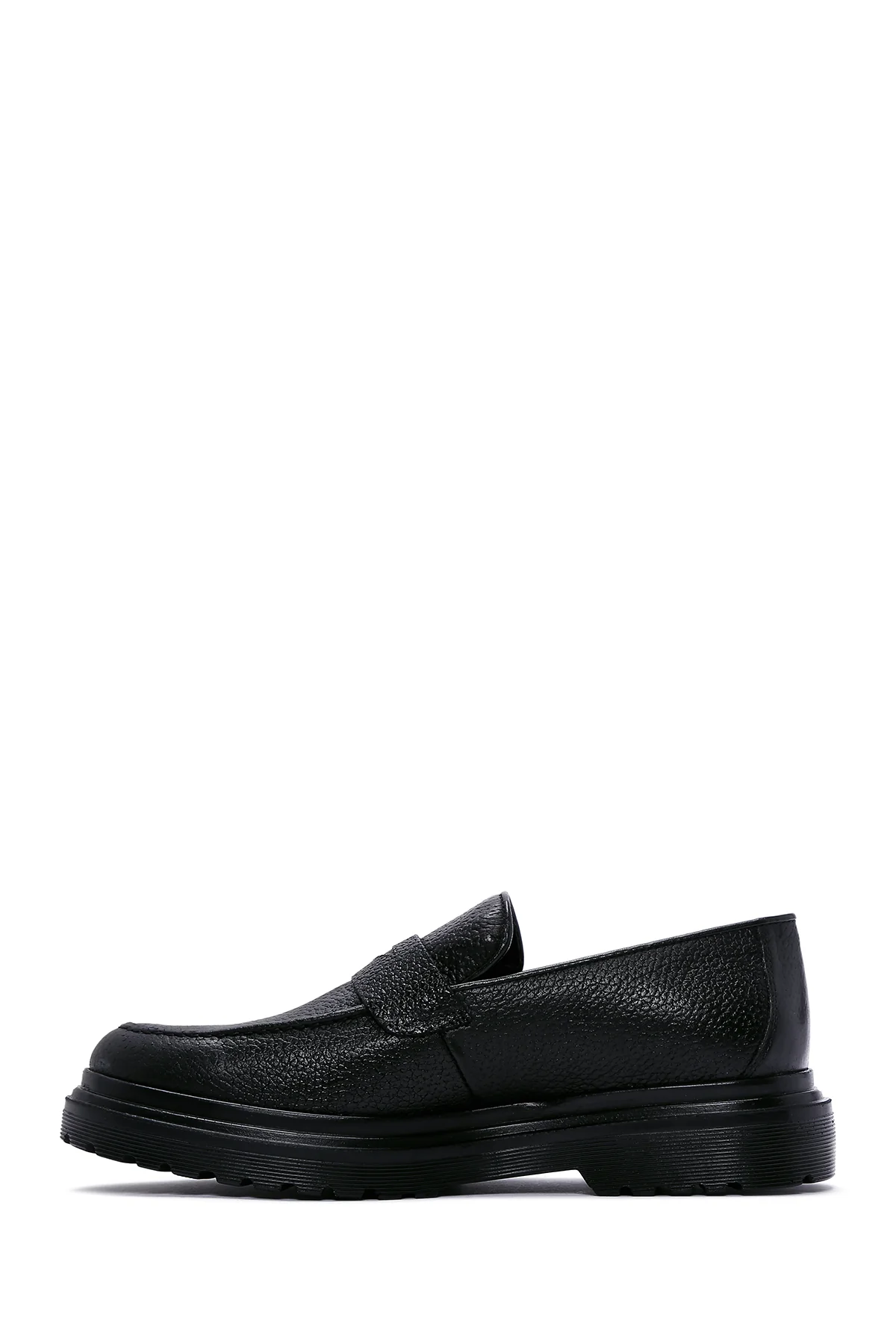 Erkek Siyah Deri Casual Loafer - Image 2