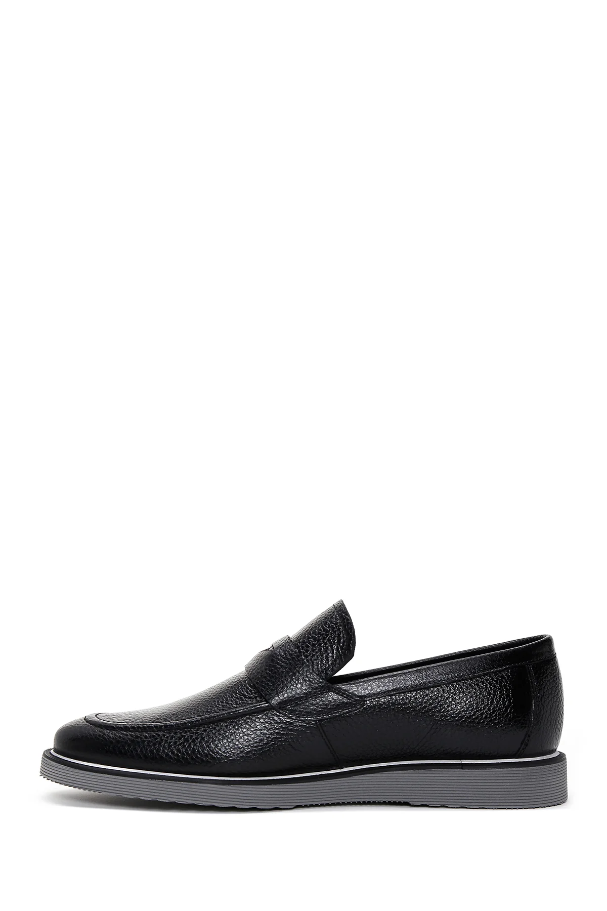 Erkek Siyah Deri Casual Loafer - Image 2