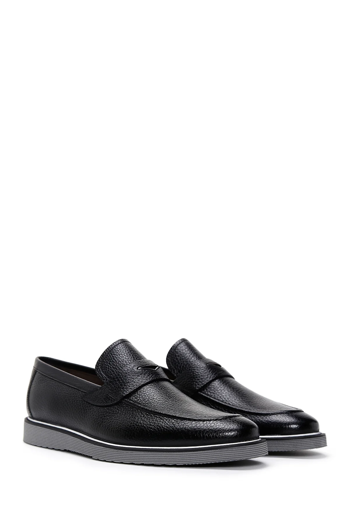 Erkek Siyah Deri Casual Loafer - Image 3
