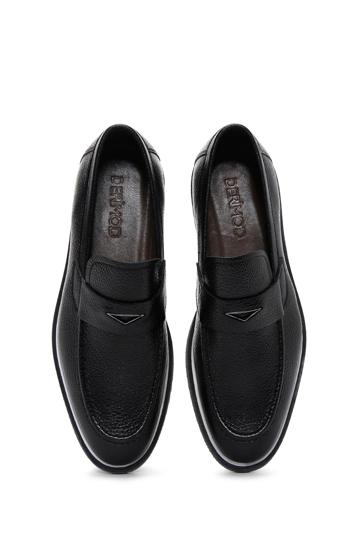 Erkek Siyah Deri Casual Loafer - Image 6