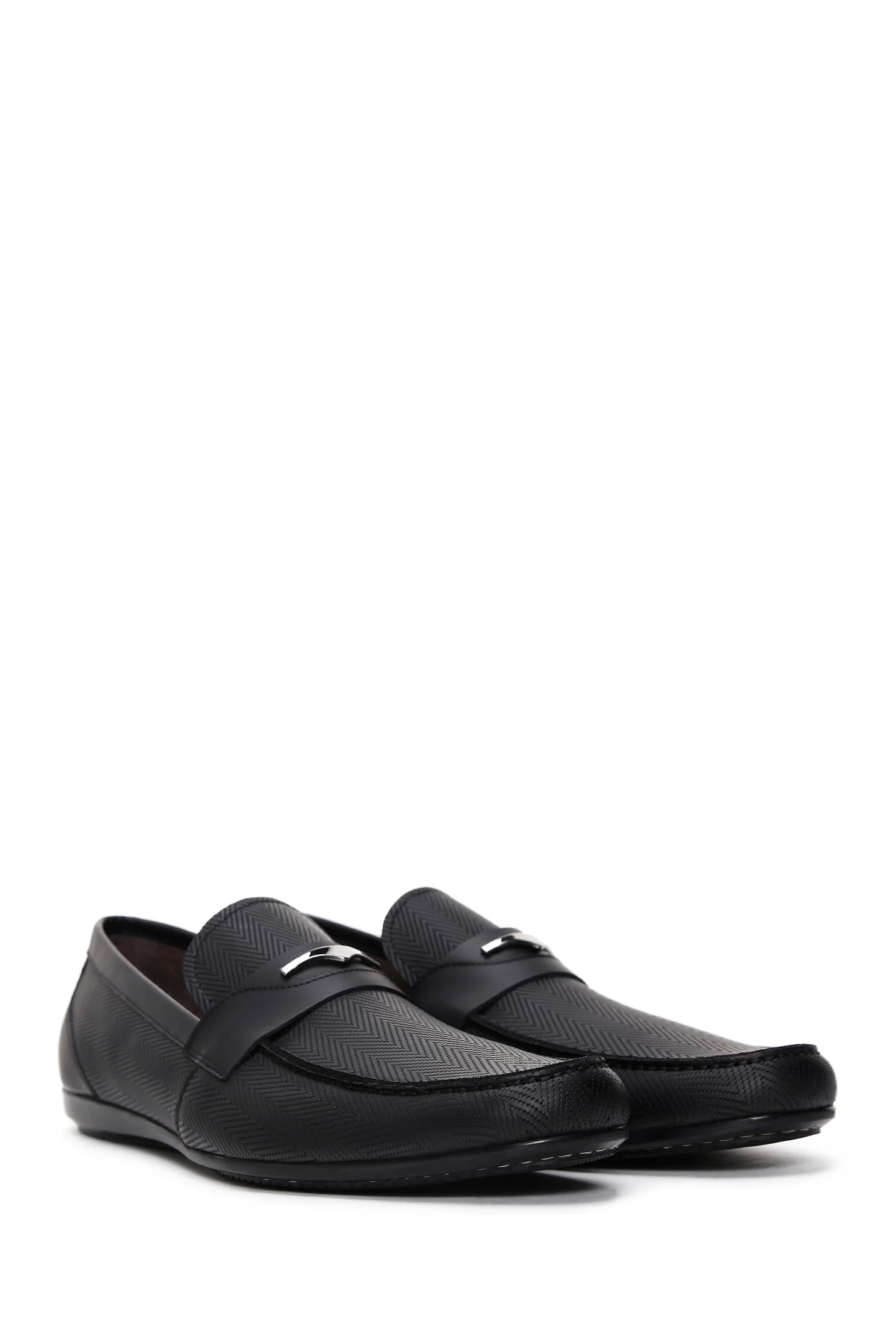 Erkek Siyah Deri Casual Loafer - Image 3